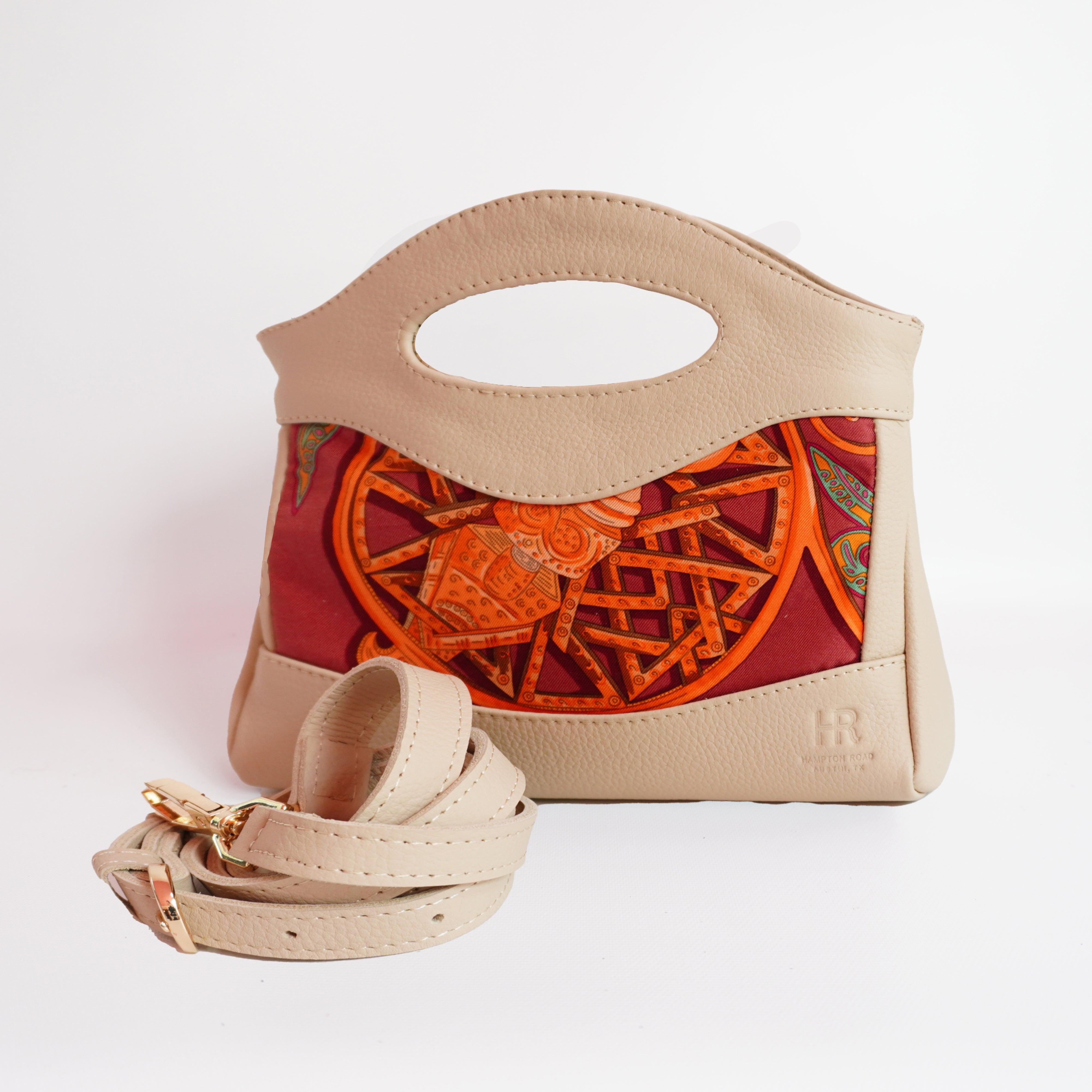 Mission Belle Bag - Art des Steppes (upcycled from Hermes Scarf) Mission Belle Heirloom Hampton Road Designs