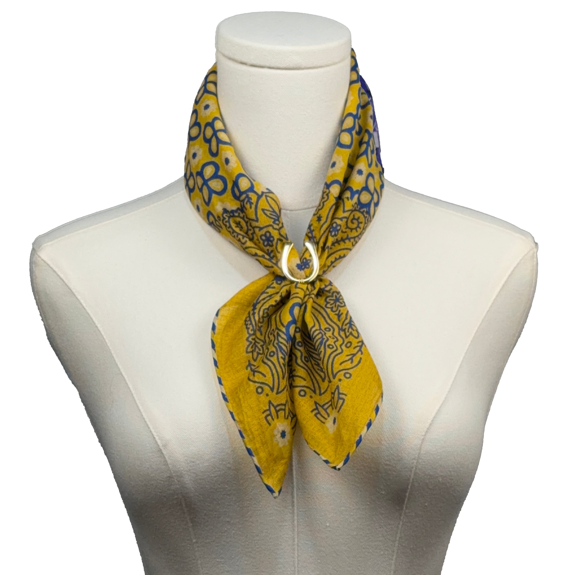 Azulejos Bandana (Yellow) & Scarf Ring