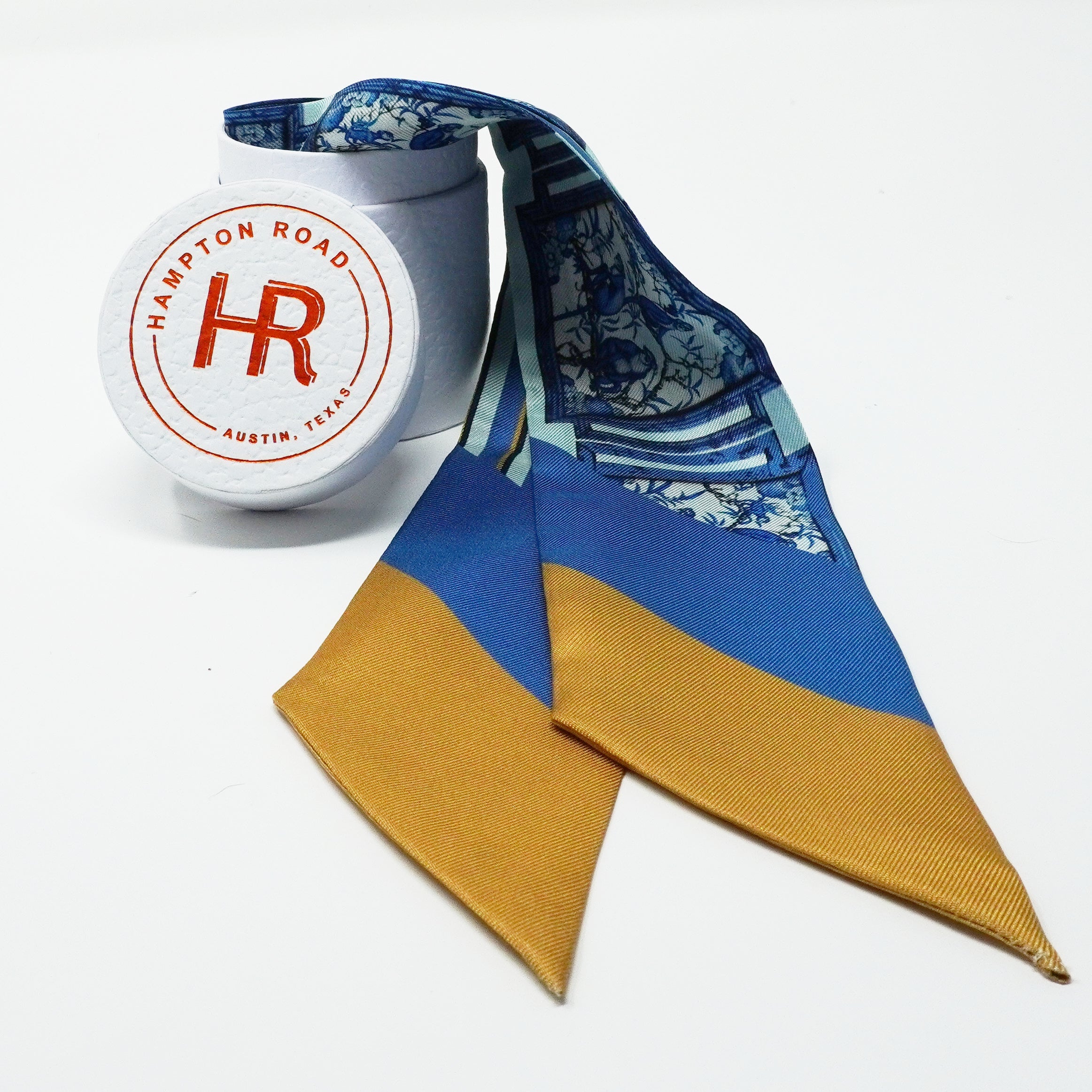 Mini Calista Clear + Blue Chinoiserie Monkeys Twillionaire Mini Calista Clear Hampton Road Designs