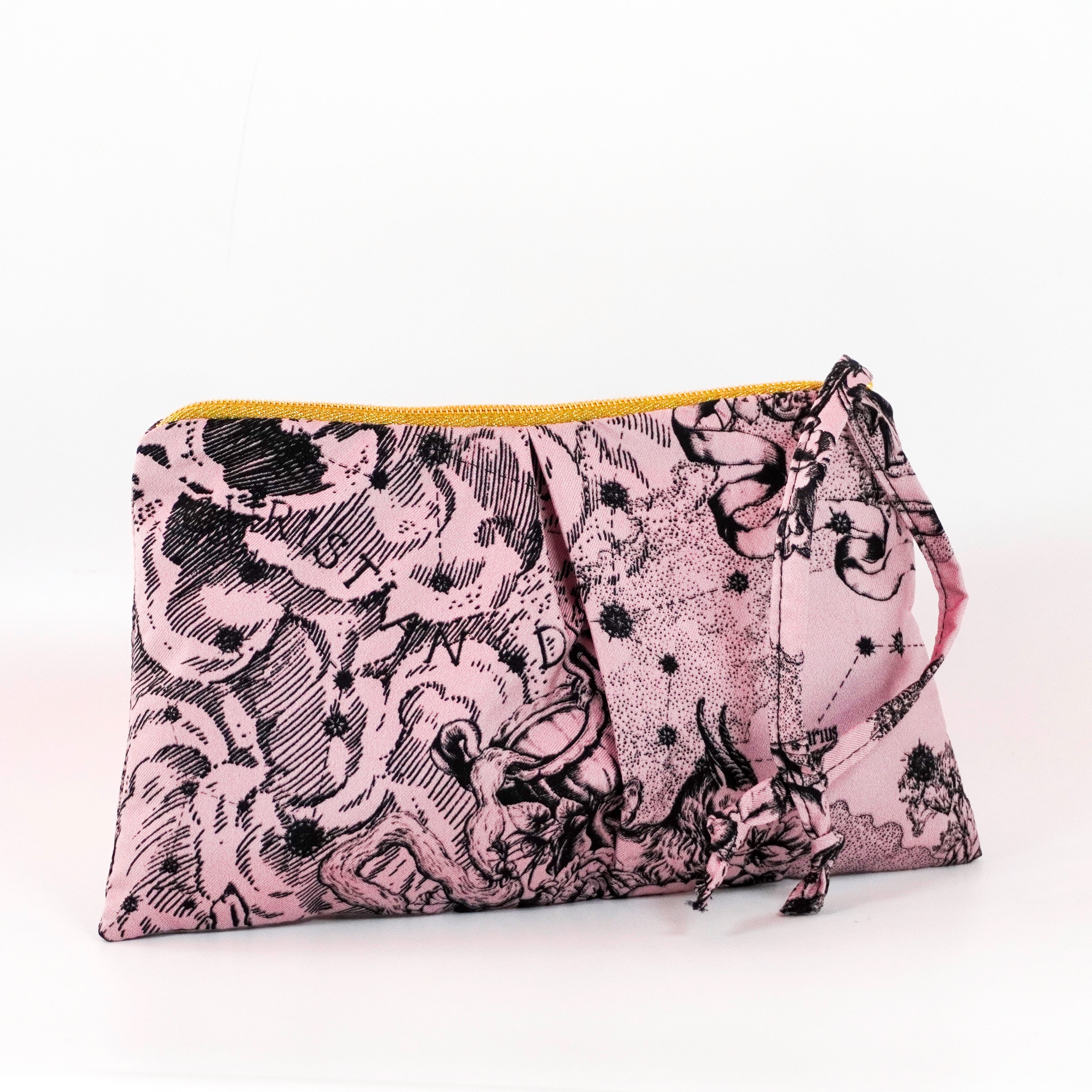 "Astrology" Scarf Bag (Upcycled from Christian Dior Scarf) Party Clutch Hampton Road Designs