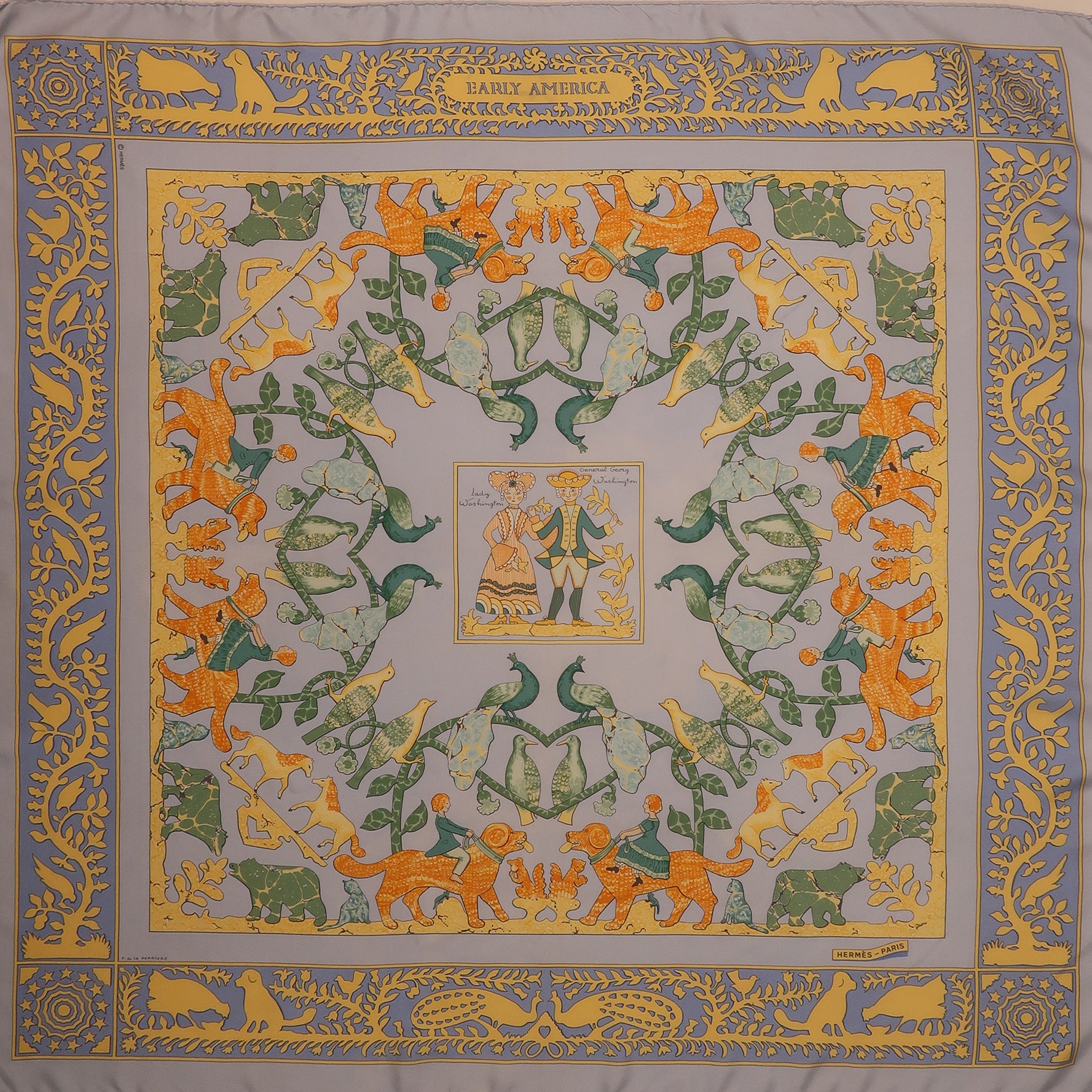 Mission Belle Bag - Early America (upcycled from Hermes Scarf) Mission Belle Heirloom Hampton Road Designs