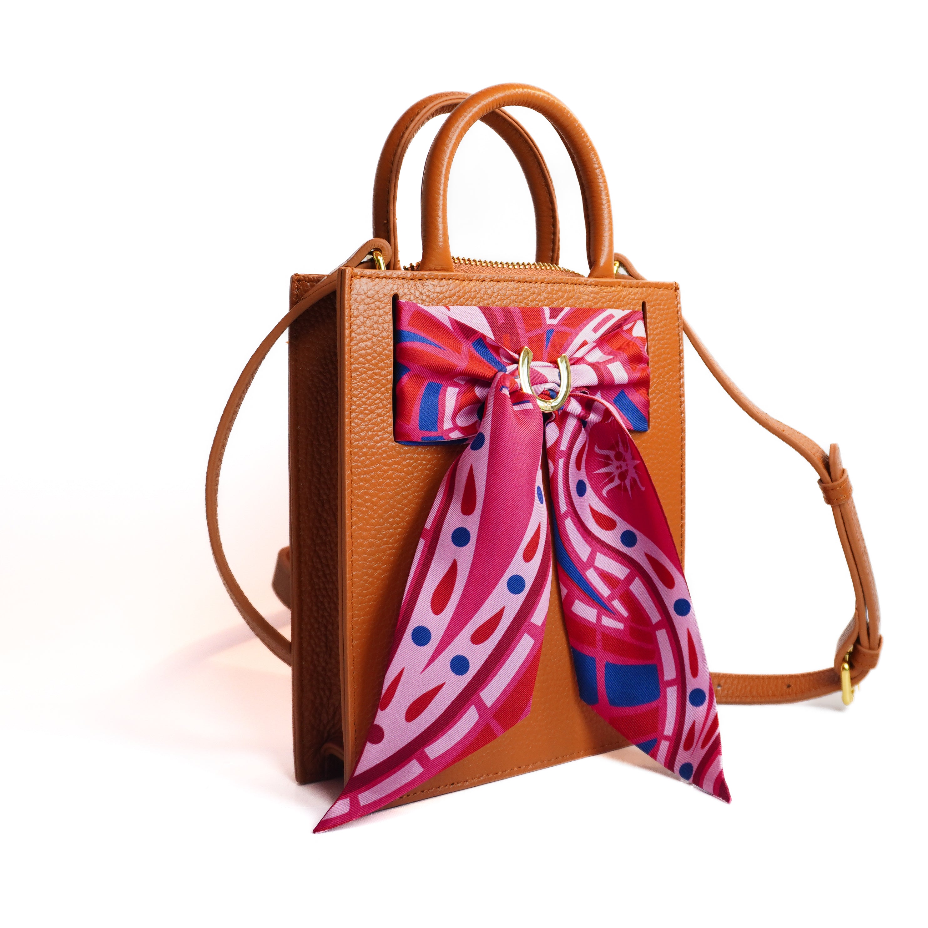 Leather Mini Calista + Paisley (Fuscia) Twillionaire Leather Mini Calista Hampton Road Designs