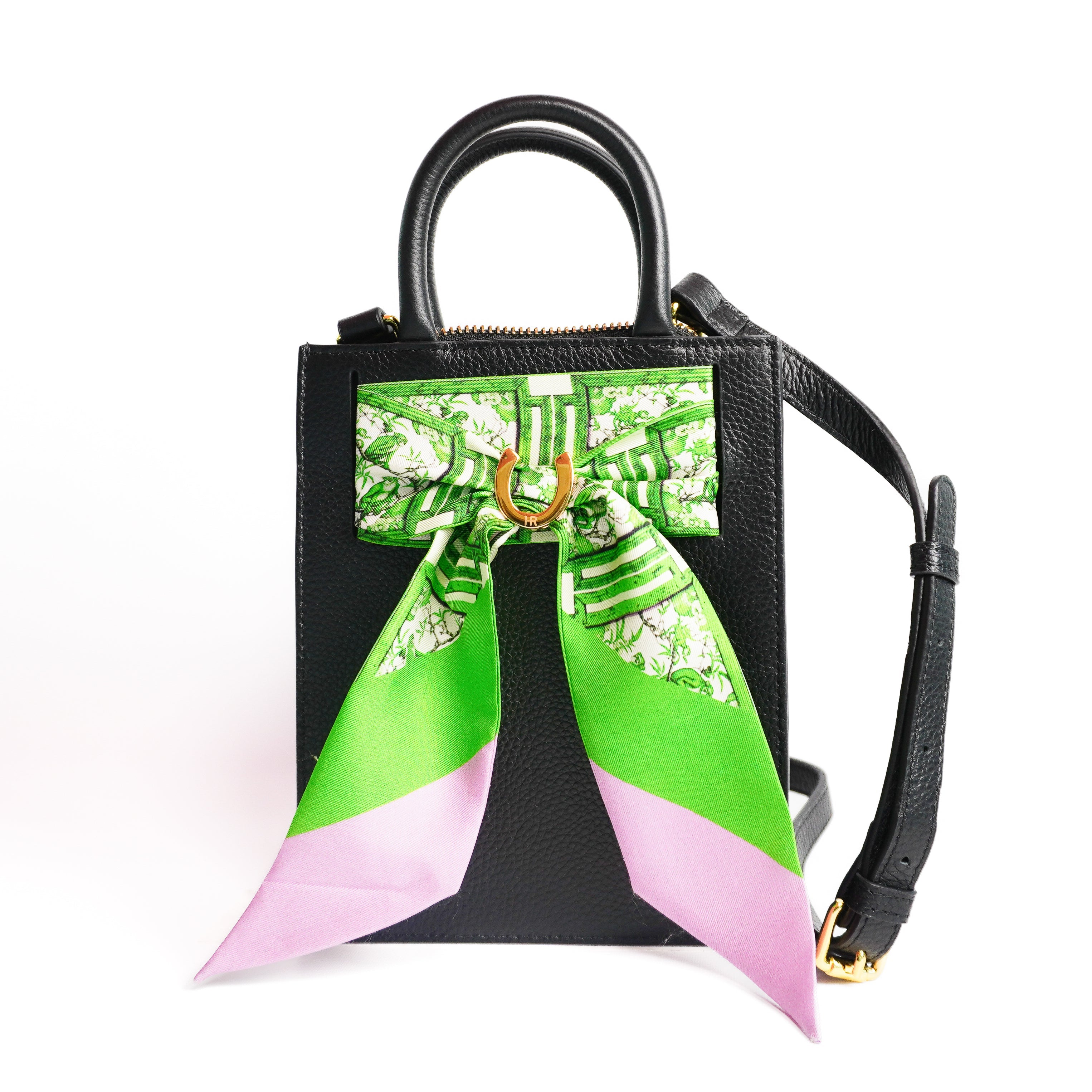 Leather Mini Calista + Chinoiserie Monkeys (Green) Twillionaire