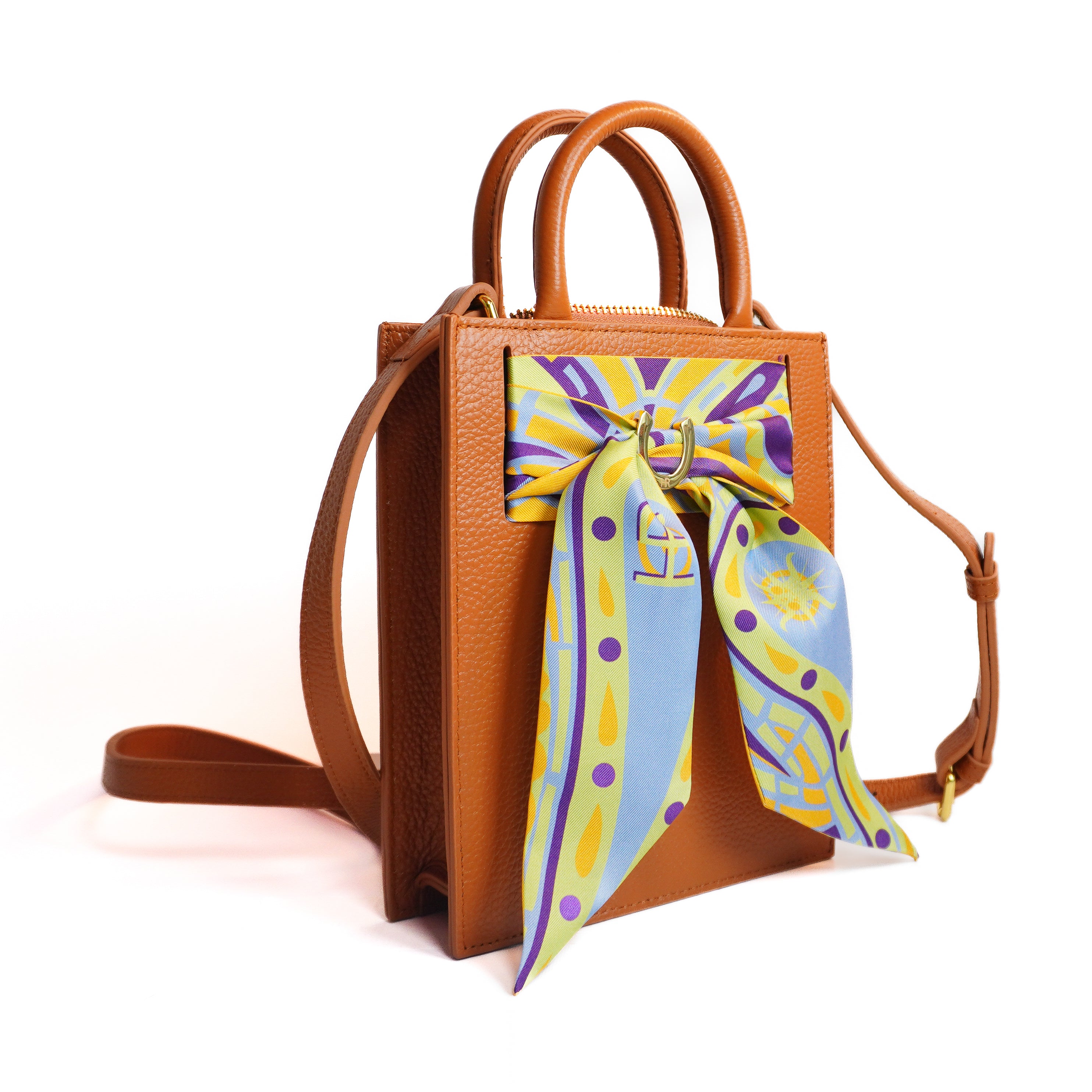 Leather Mini Calista + Paisley (Green) Twillionaire Leather Mini Calista Hampton Road Designs