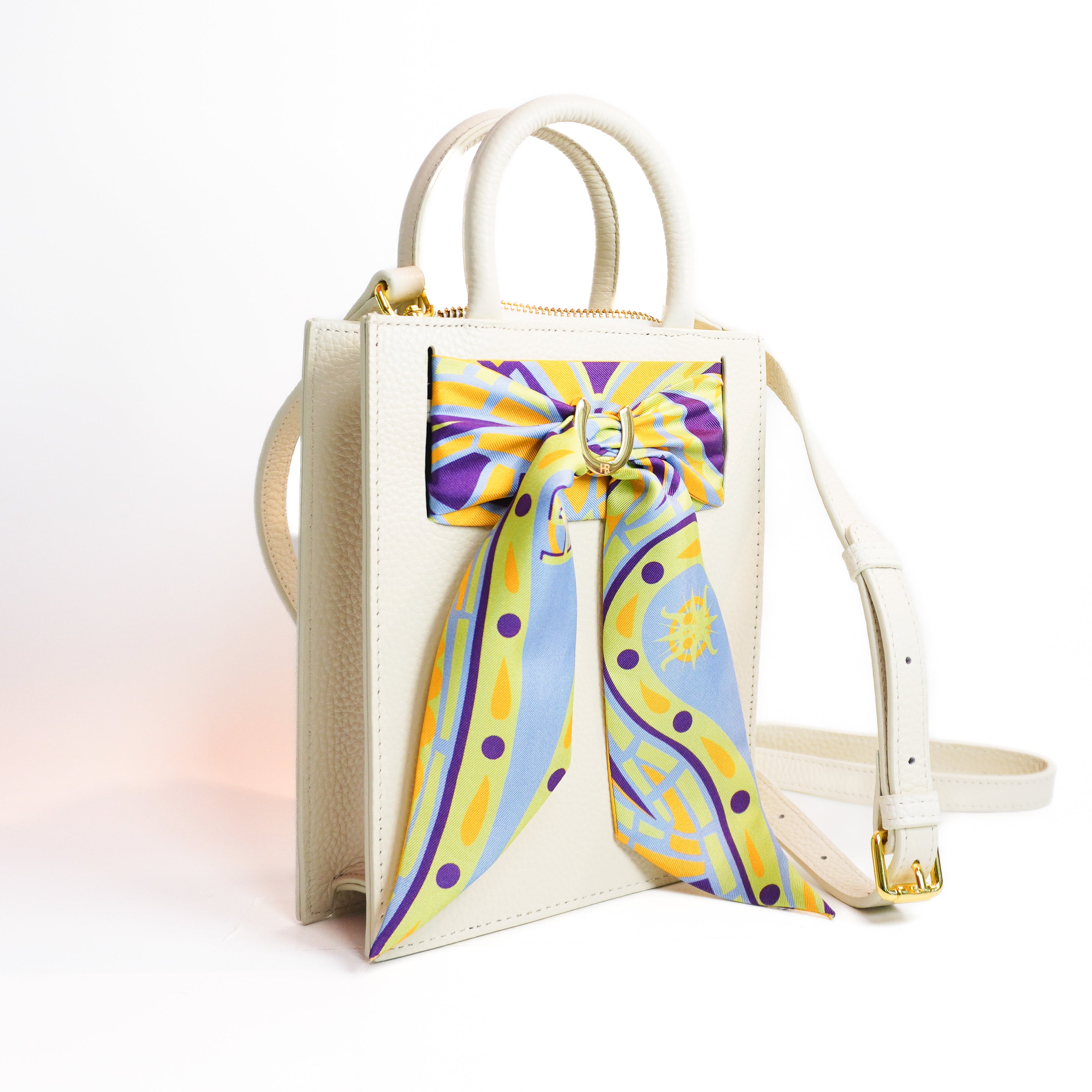 Leather Mini Calista + Paisley (Green) Twillionaire Leather Mini Calista Hampton Road Designs Oyster