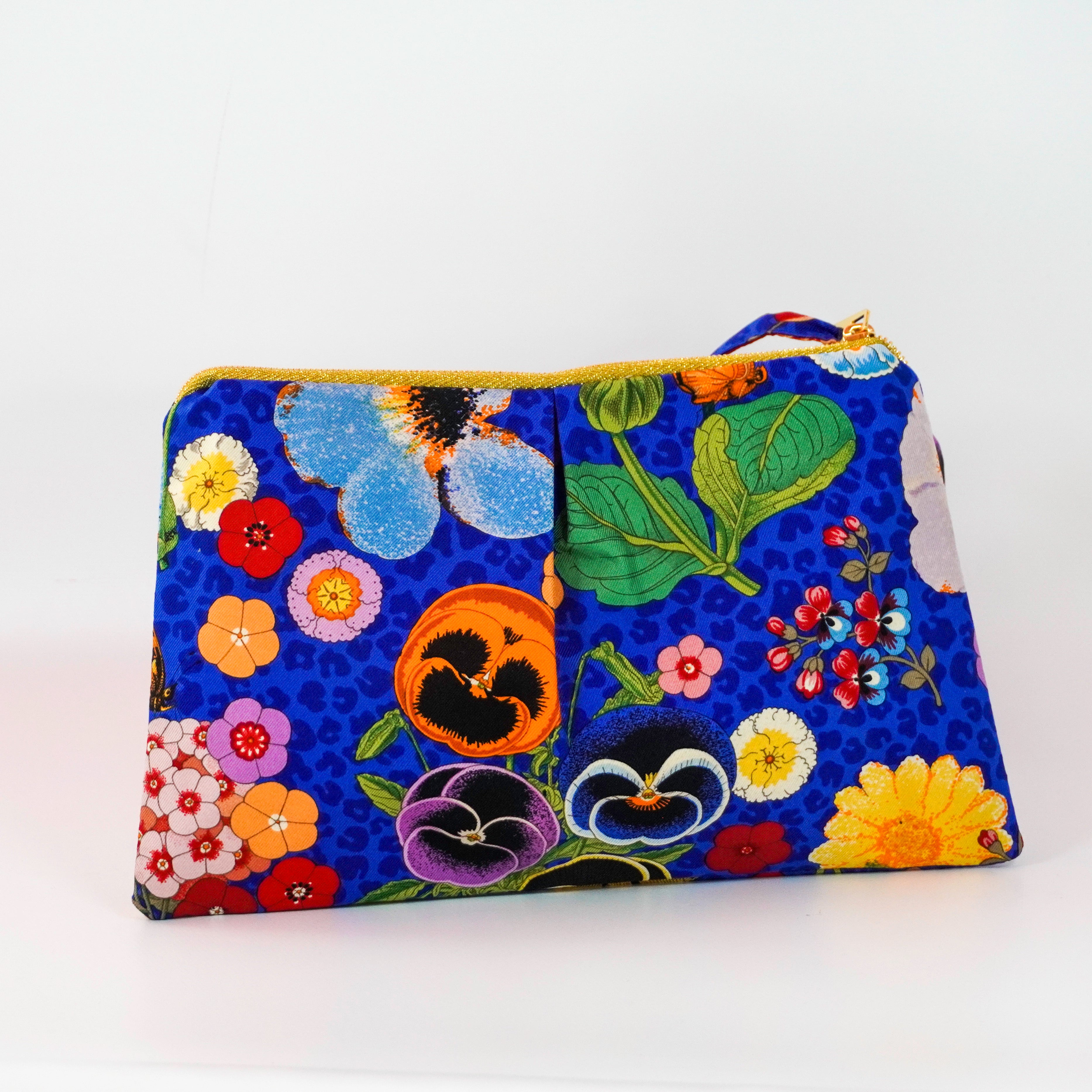 "Leopard Pansy" Scarf Bag (Upcycled from Gucci Scarf) Party Clutch Hampton Road Designs