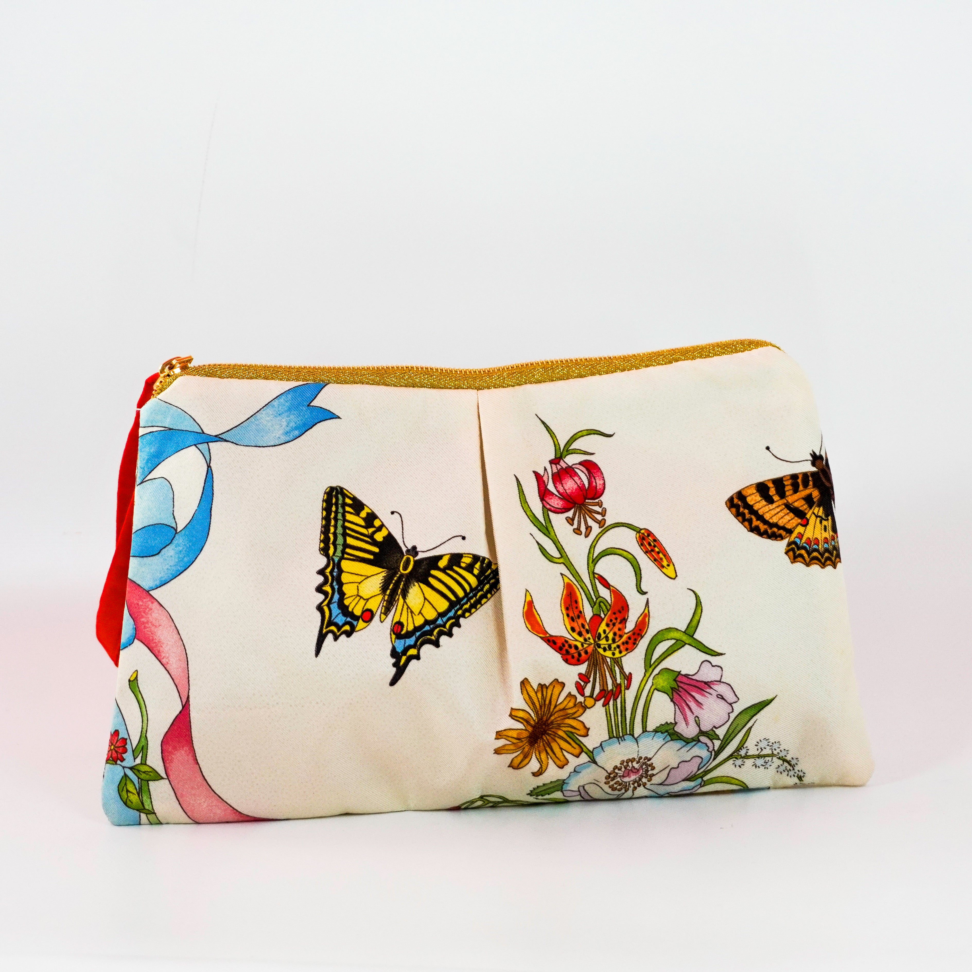 "Petunia's Garden" Scarf Bag (Upcycled from Gucci Scarf) Party Clutch Hampton Road Designs