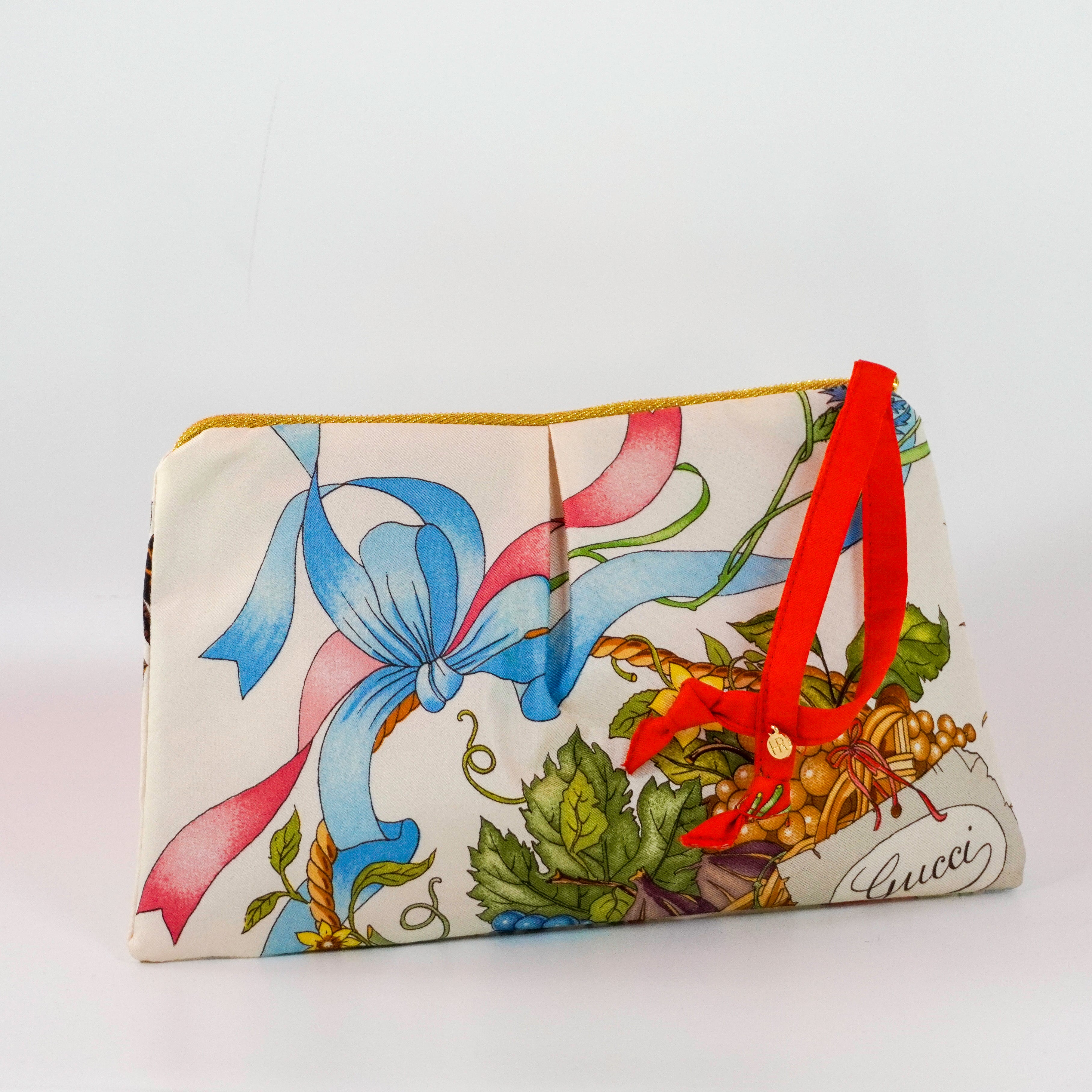 "Petunia's Garden" Scarf Bag (Upcycled from Gucci Scarf) Party Clutch Hampton Road Designs