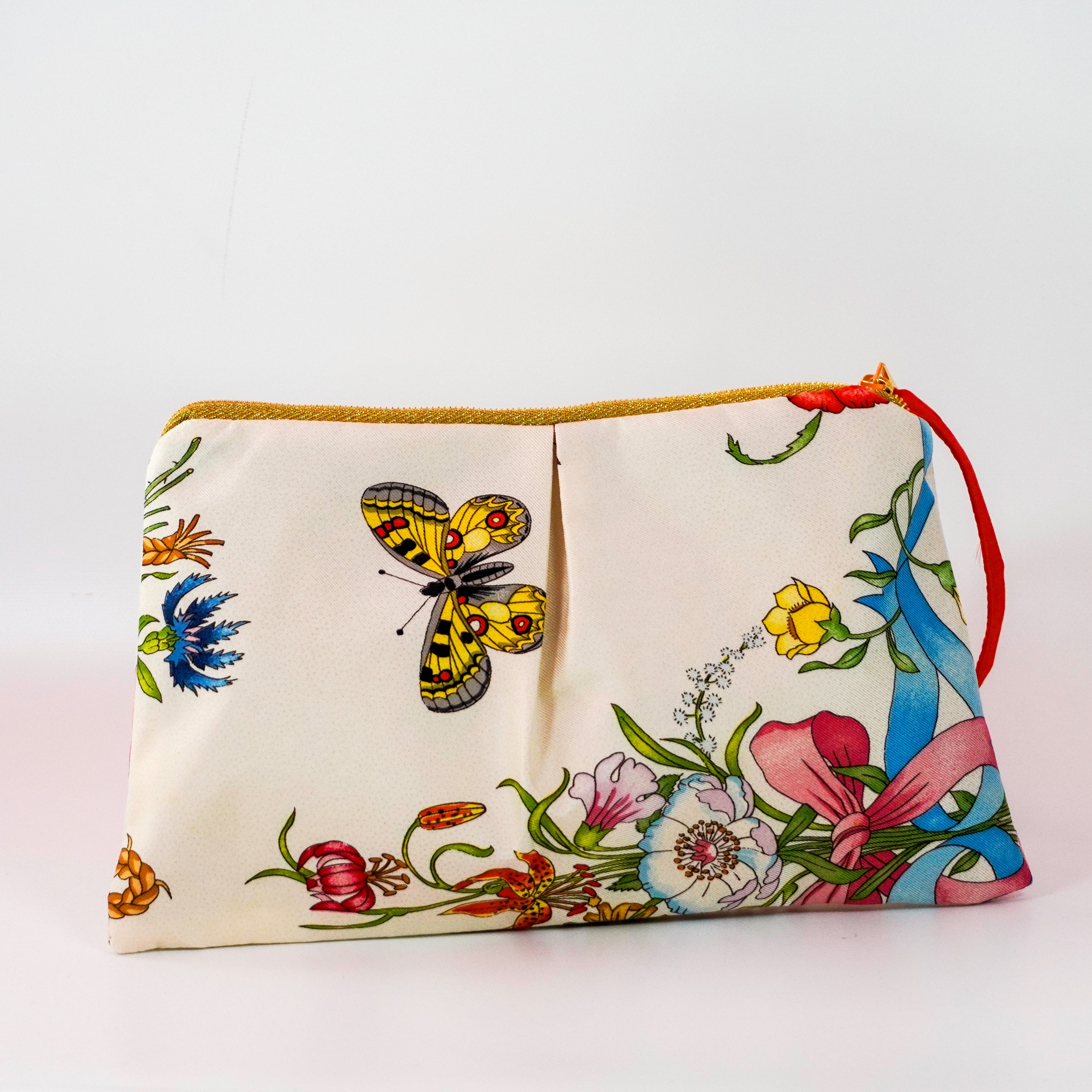"Petunia's Garden" Scarf Bag (Upcycled from Gucci Scarf) Party Clutch Hampton Road Designs