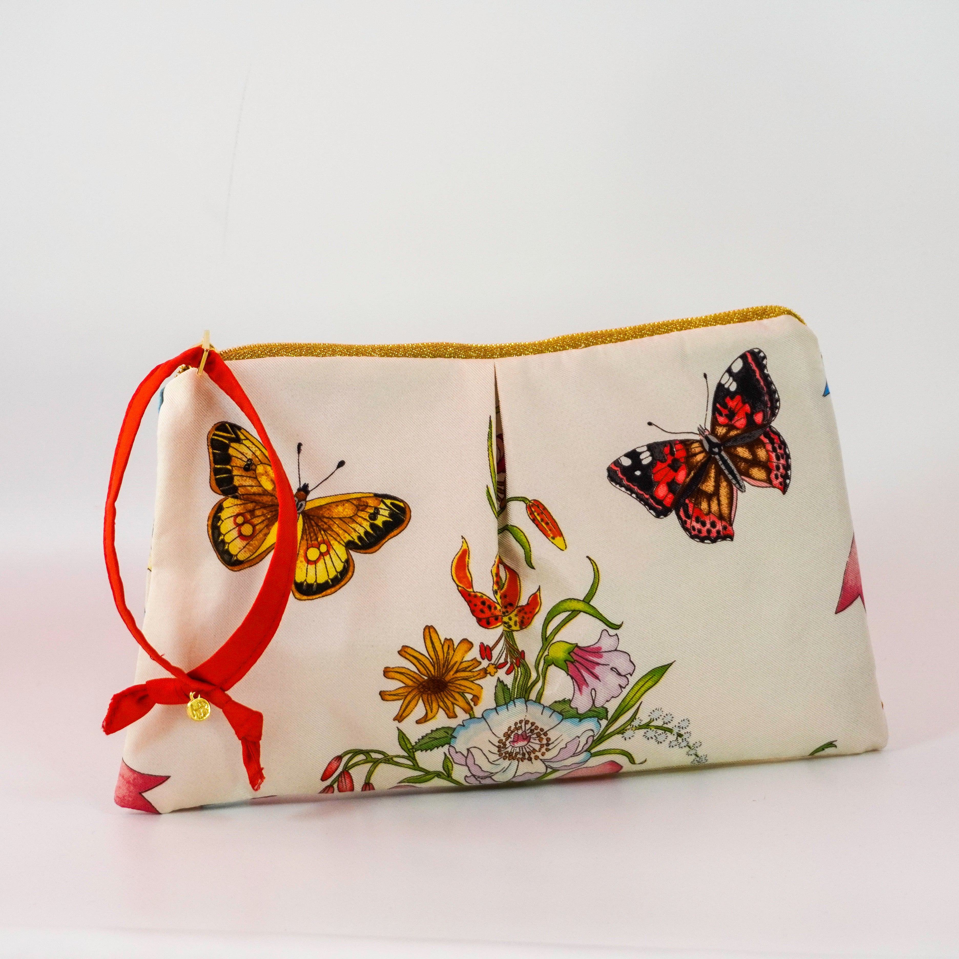 "Petunia's Garden" Scarf Bag (Upcycled from Gucci Scarf) Party Clutch Hampton Road Designs