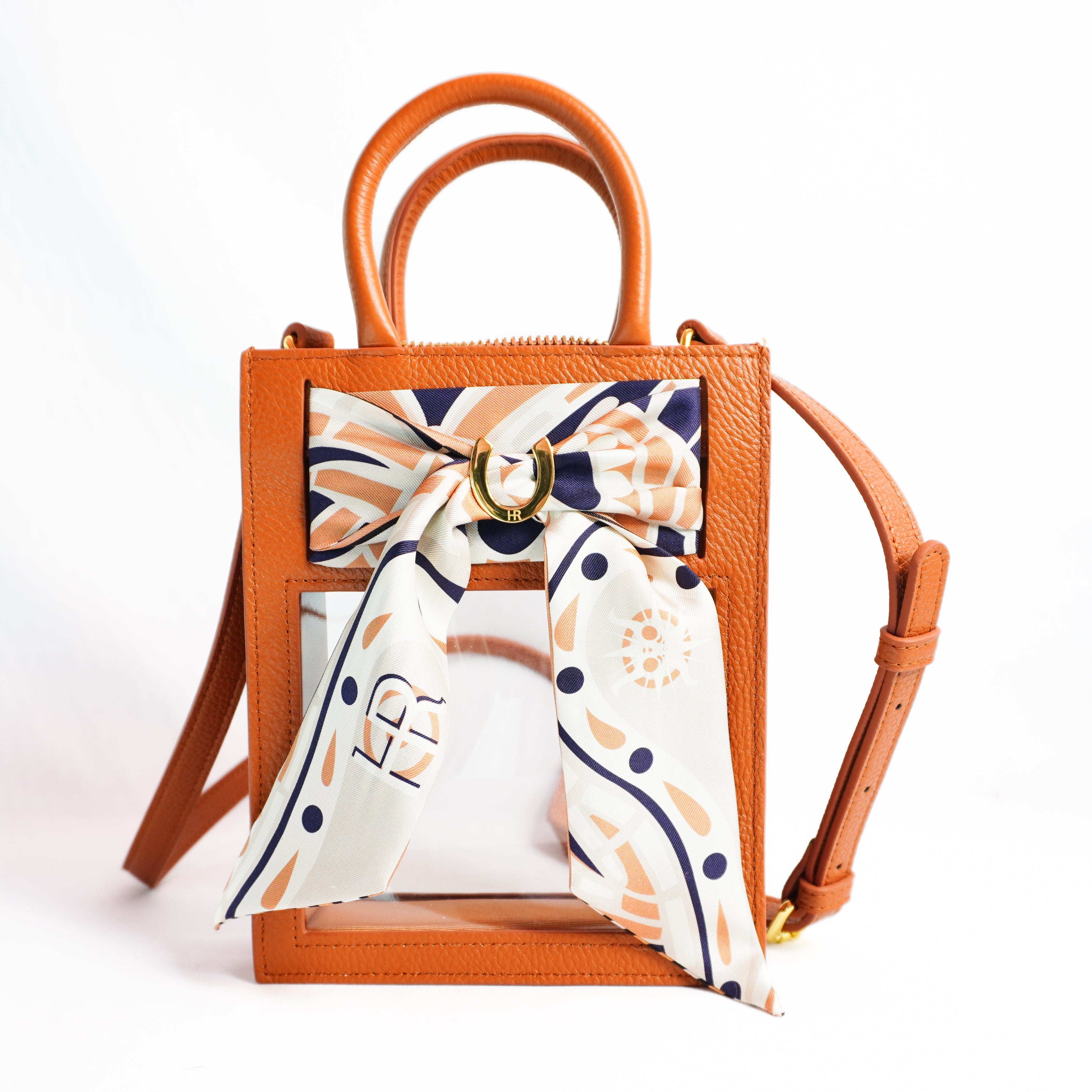 Mini Calista Clear + Gold Paisley Twillionaire Mini Calista Clear Hampton Road Designs Camel