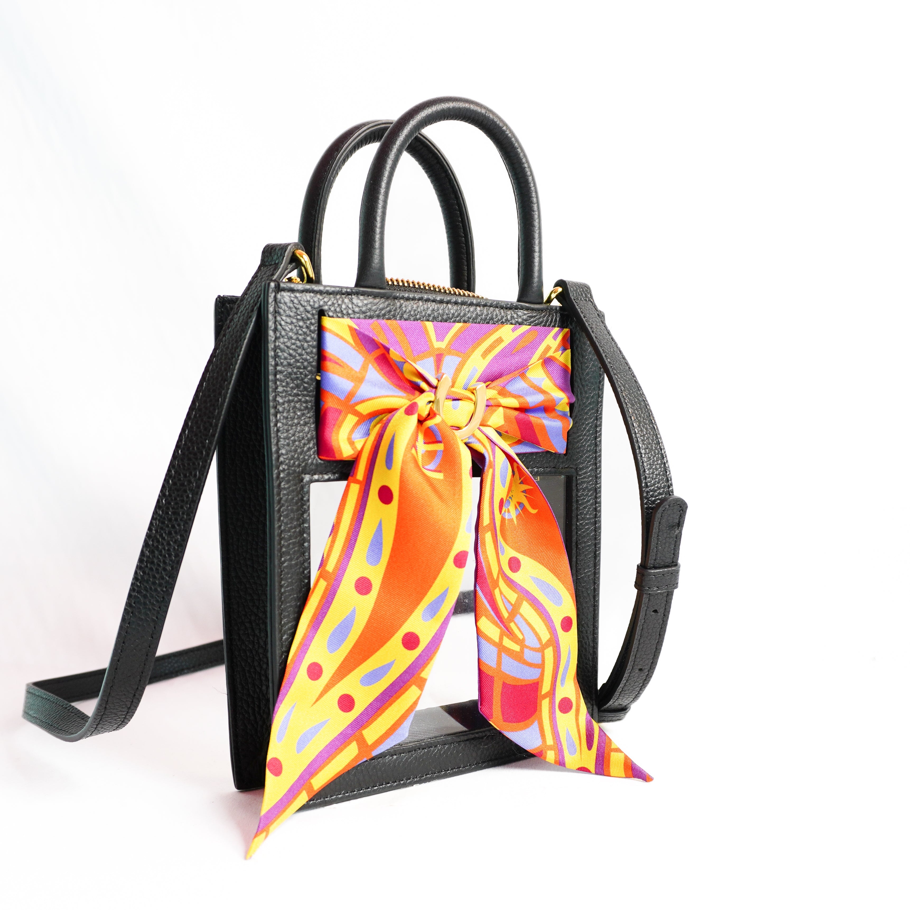 Mini Calista Clear + Orange Paisley Twillionaire Mini Calista Clear Hampton Road Designs