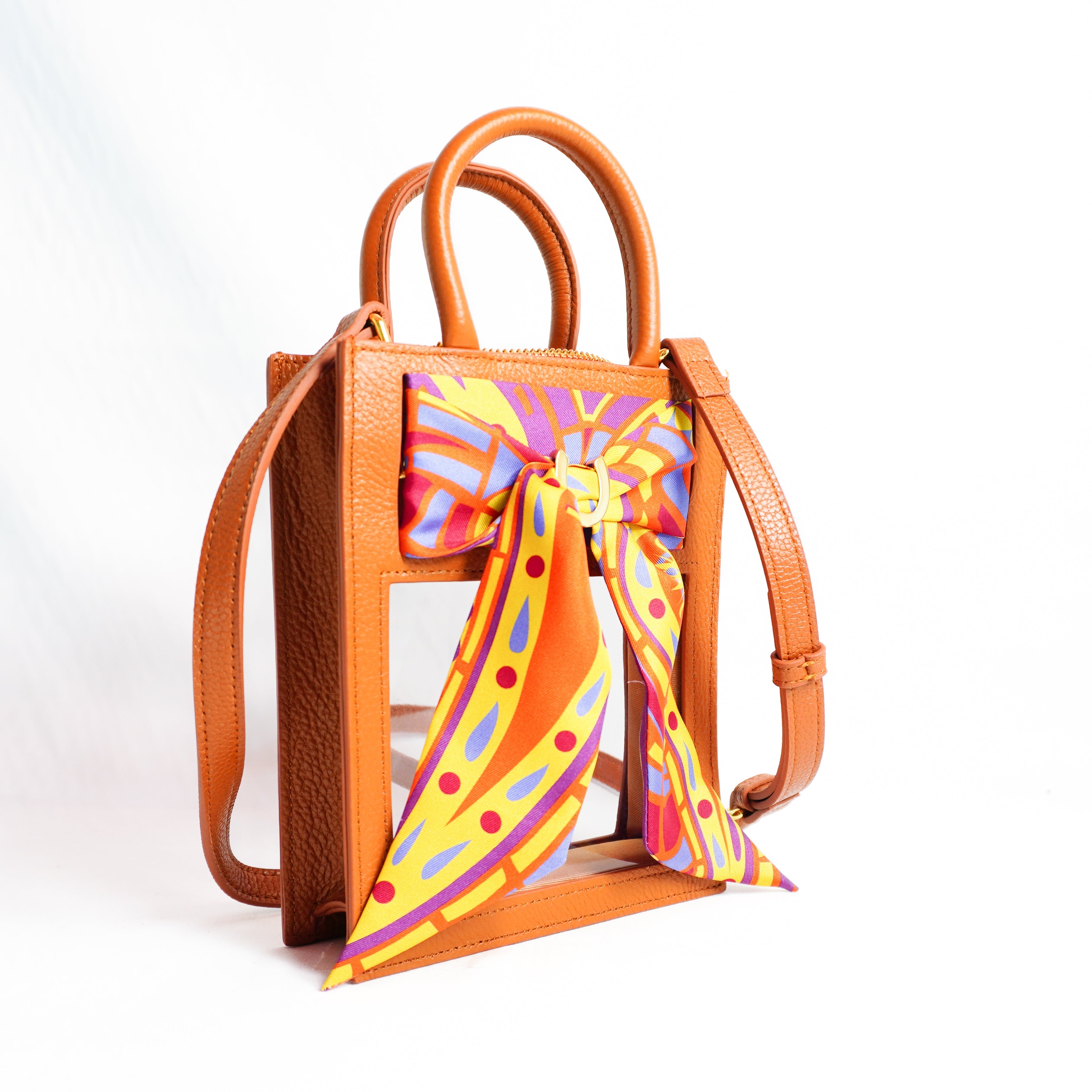 Mini Calista Clear + Orange Paisley Twillionaire Mini Calista Clear Hampton Road Designs