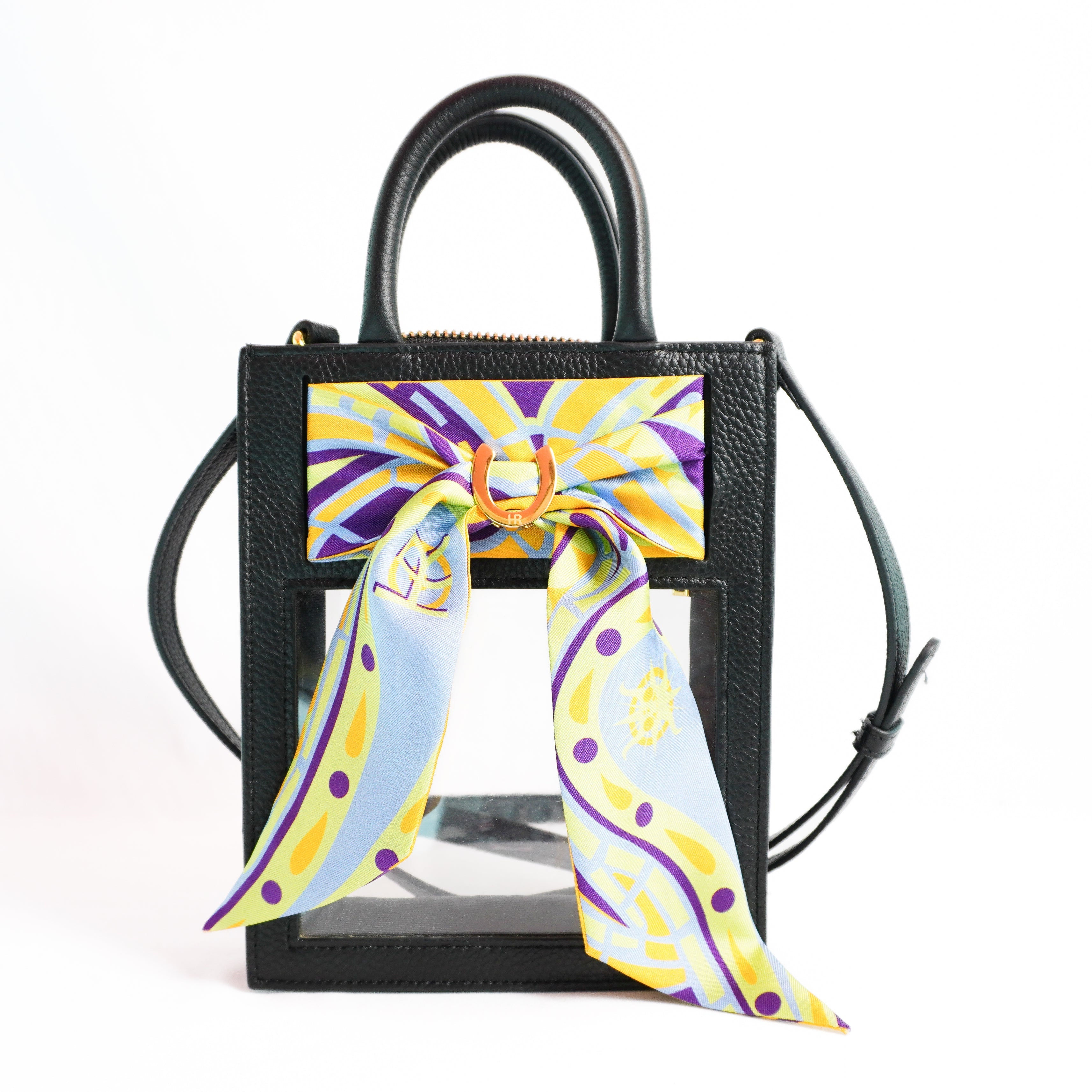 Mini Calista Clear + Green Paisley Twillionaire Mini Calista Clear Hampton Road Designs Black