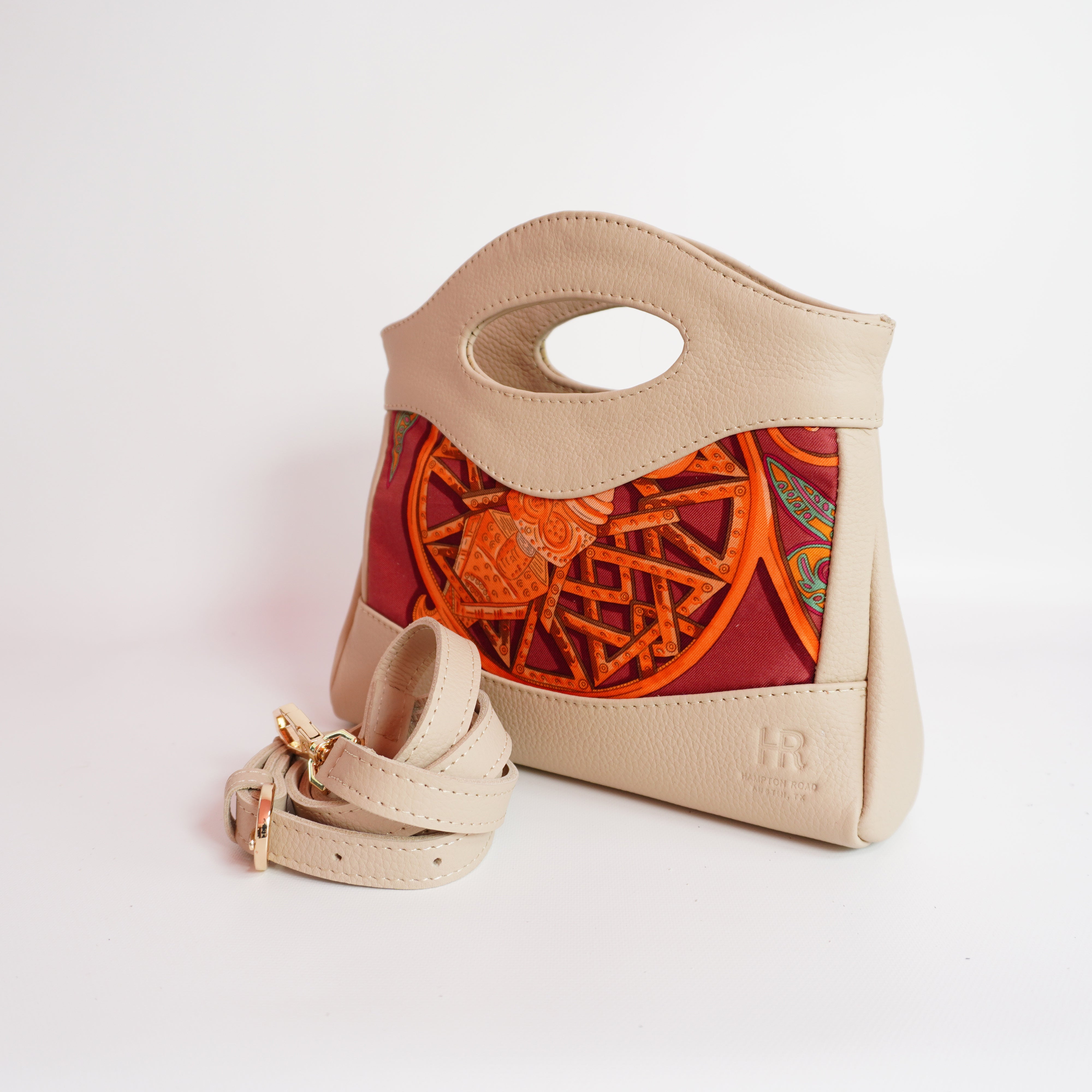 Mission Belle Bag - Art des Steppes (upcycled from Hermes Scarf) Mission Belle Heirloom Hampton Road Designs