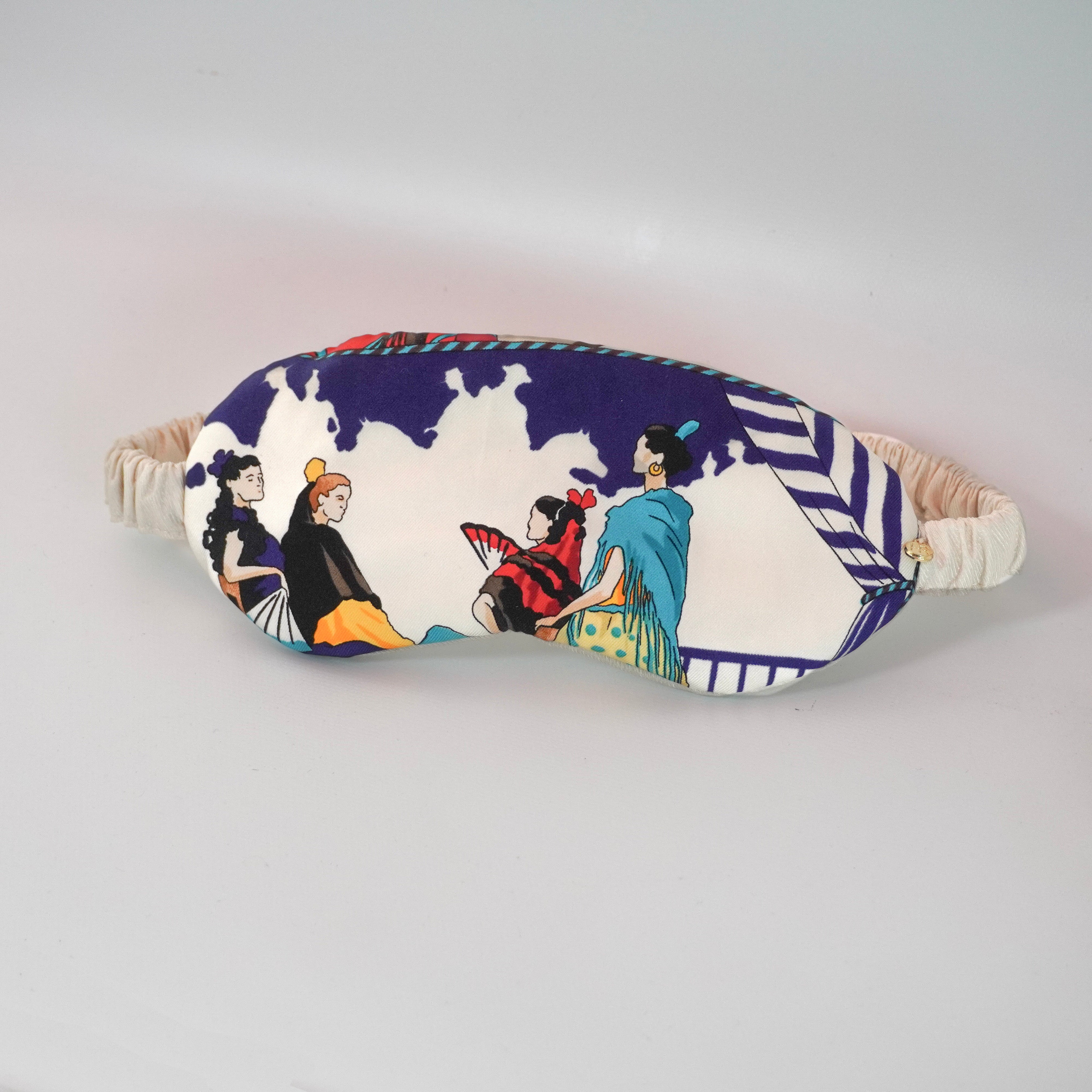 "Feria de Seville" Sleep Mask (Upcycled from Hermes Scarf) Hampton Road Designs