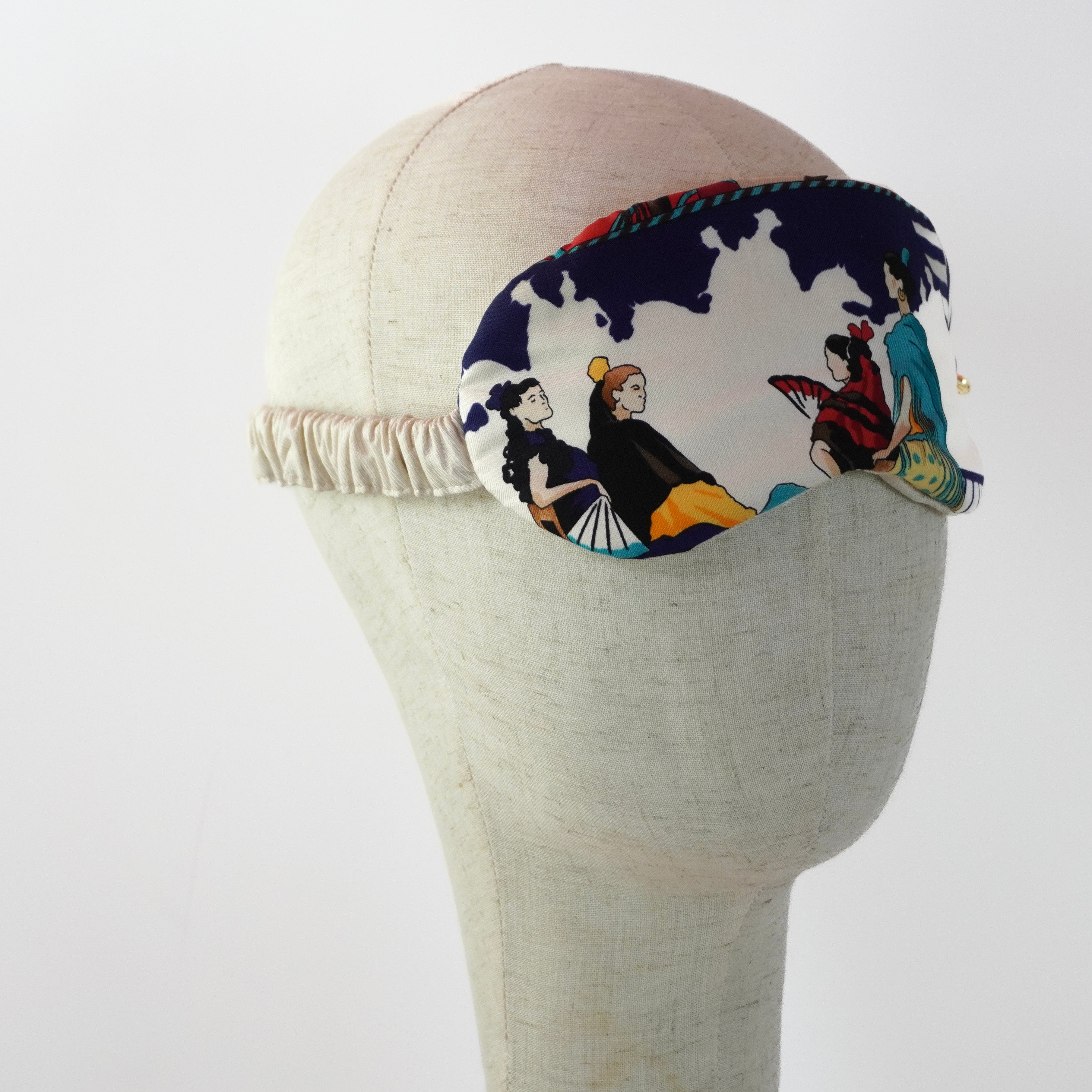 "Feria de Seville" Sleep Mask (Upcycled from Hermes Scarf) Hampton Road Designs