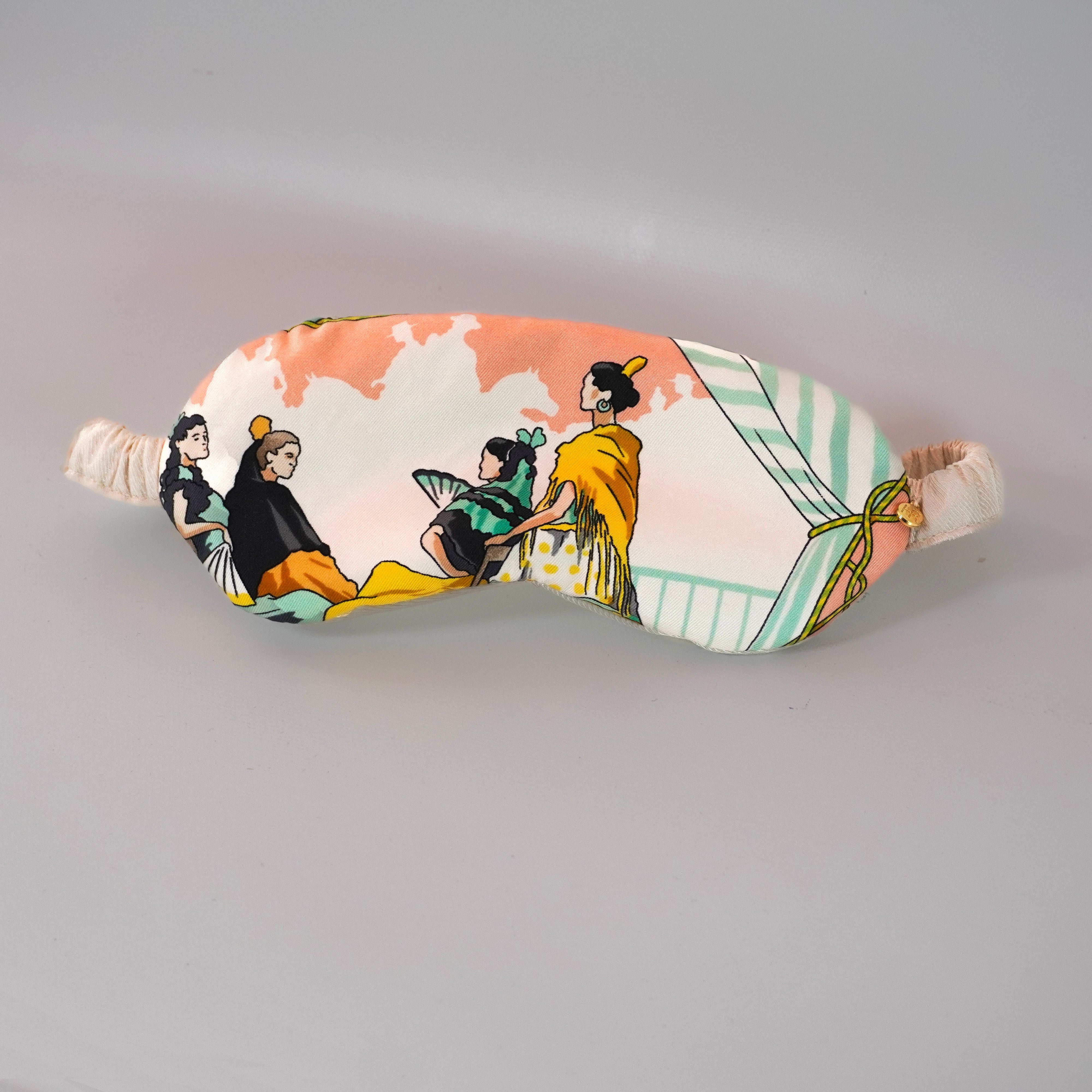 "Feria de Seville" Sleep Mask (Upcycled from Hermes Scarf) Hampton Road Designs