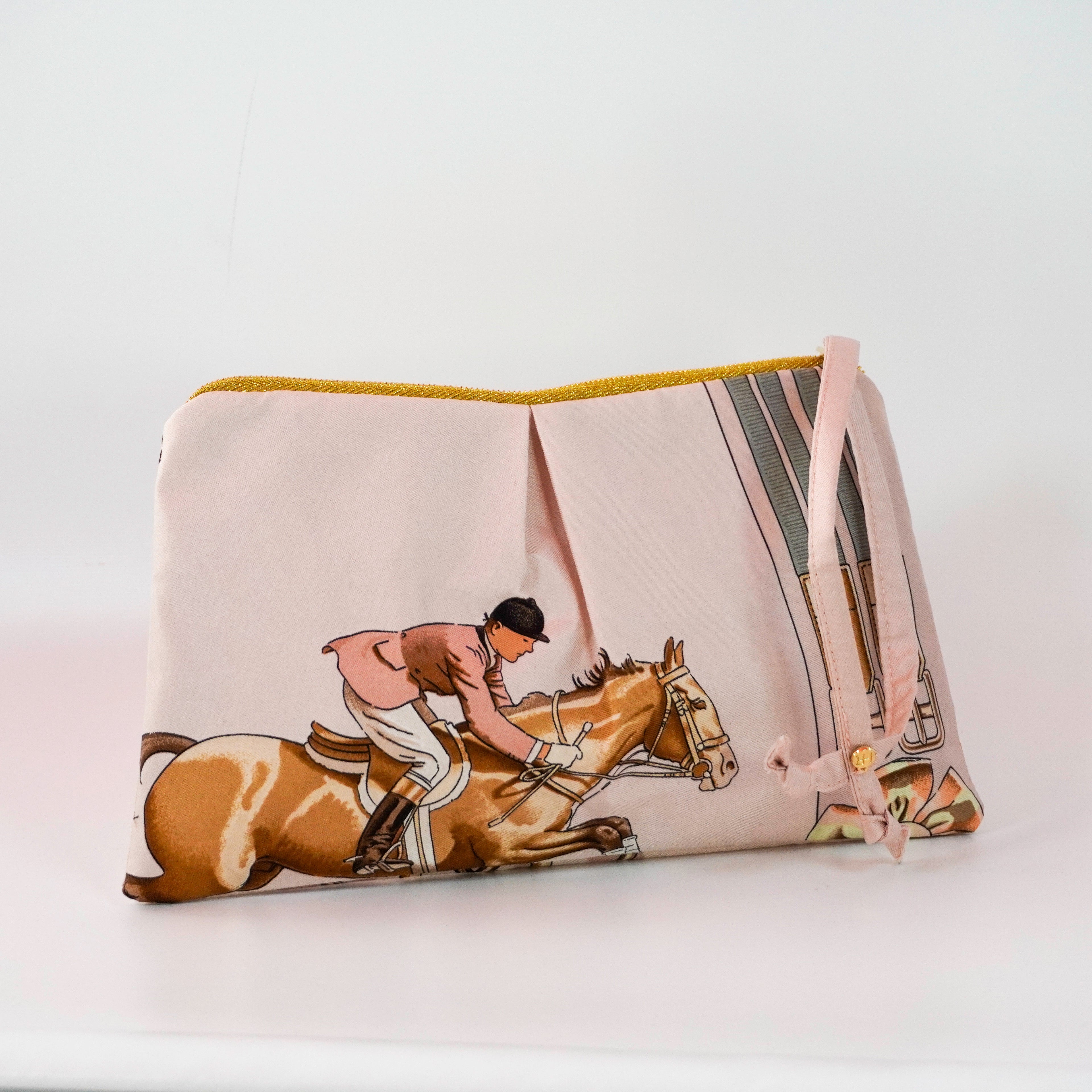 "Jumping" Scarf Bag (Upcycled from Hermes Scarf) Party Clutch Hampton Road Designs