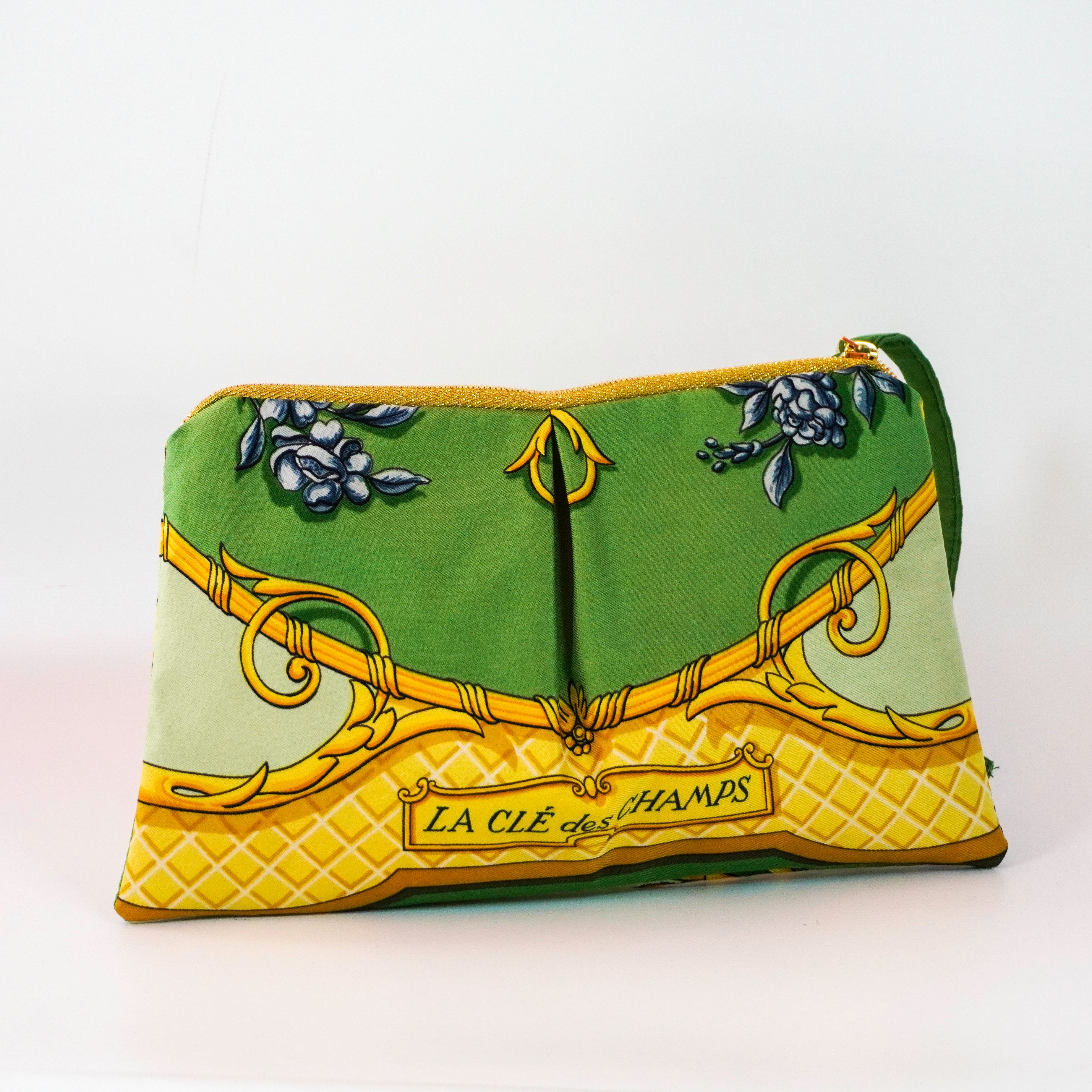"La Cle des Champs" Scarf Bag (Upcycled from Hermes Scarf) Party Clutch Hampton Road Designs