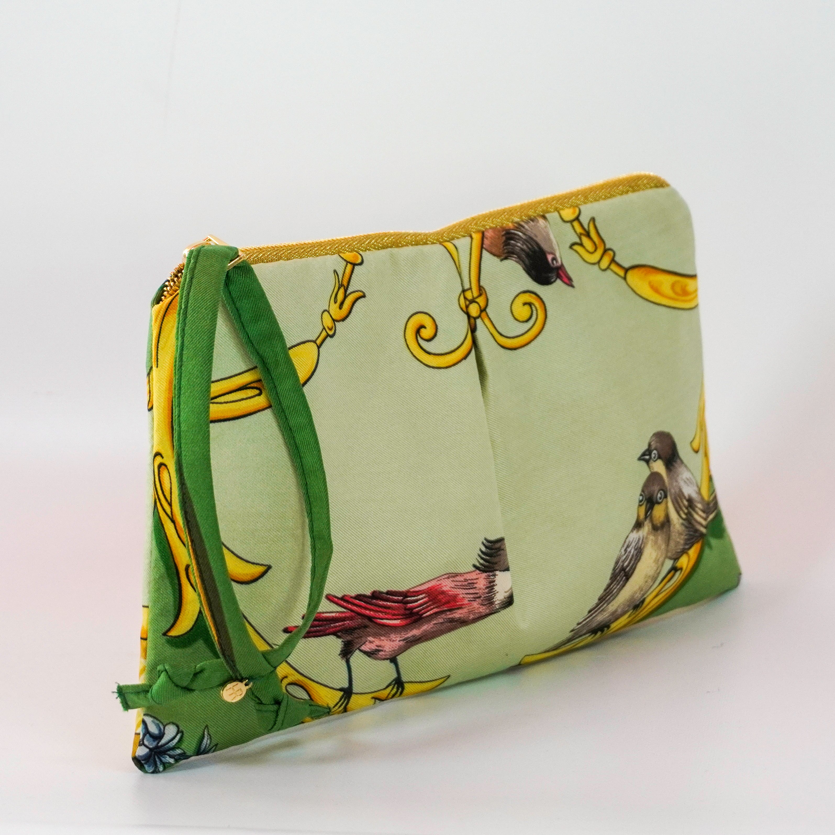 "La Cle des Champs" Scarf Bag (Upcycled from Hermes Scarf) Party Clutch Hampton Road Designs
