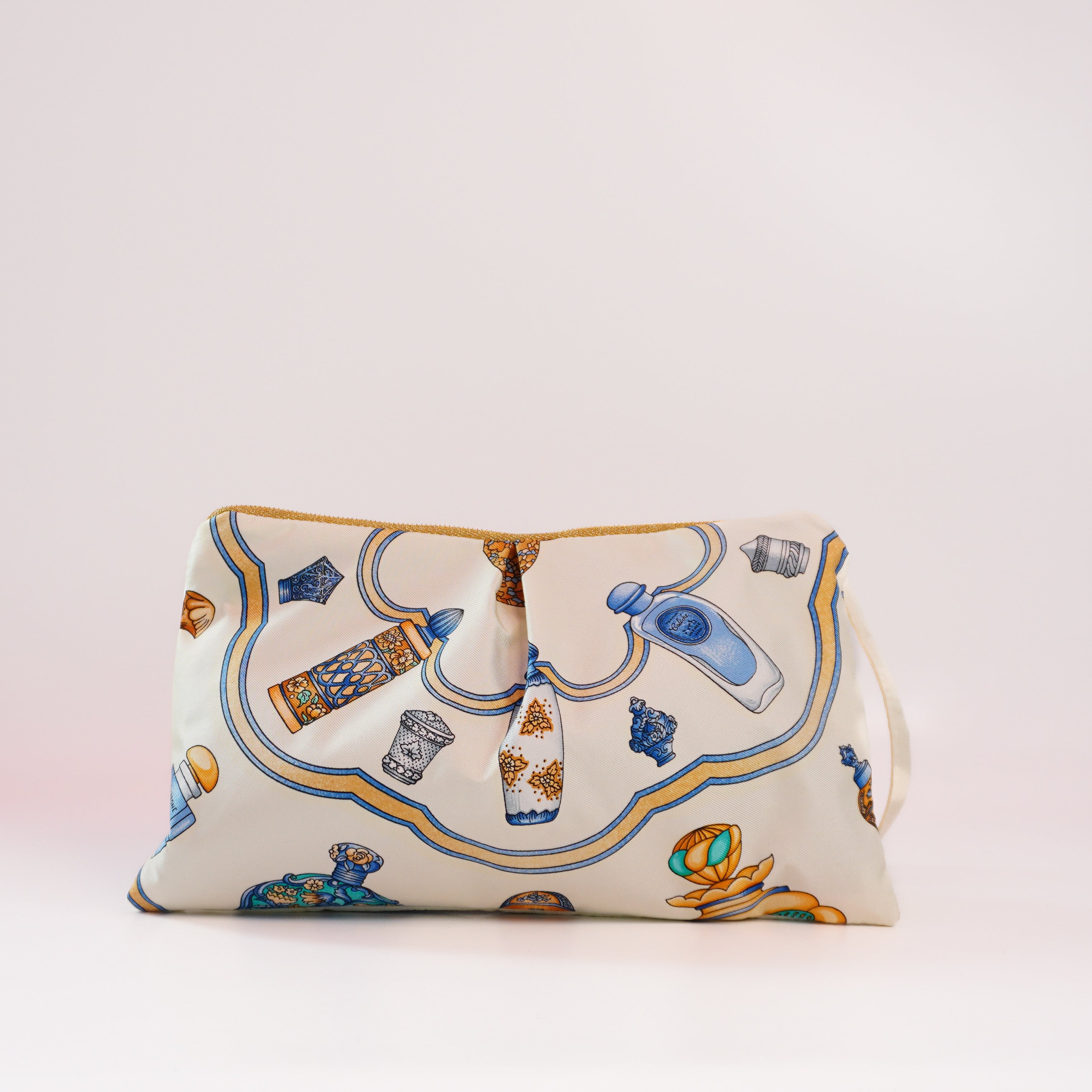 "Qu'importe le Flacon" Scarf Bag (Upcycled from Hermes Scarf) Party Clutch Hampton Road Designs