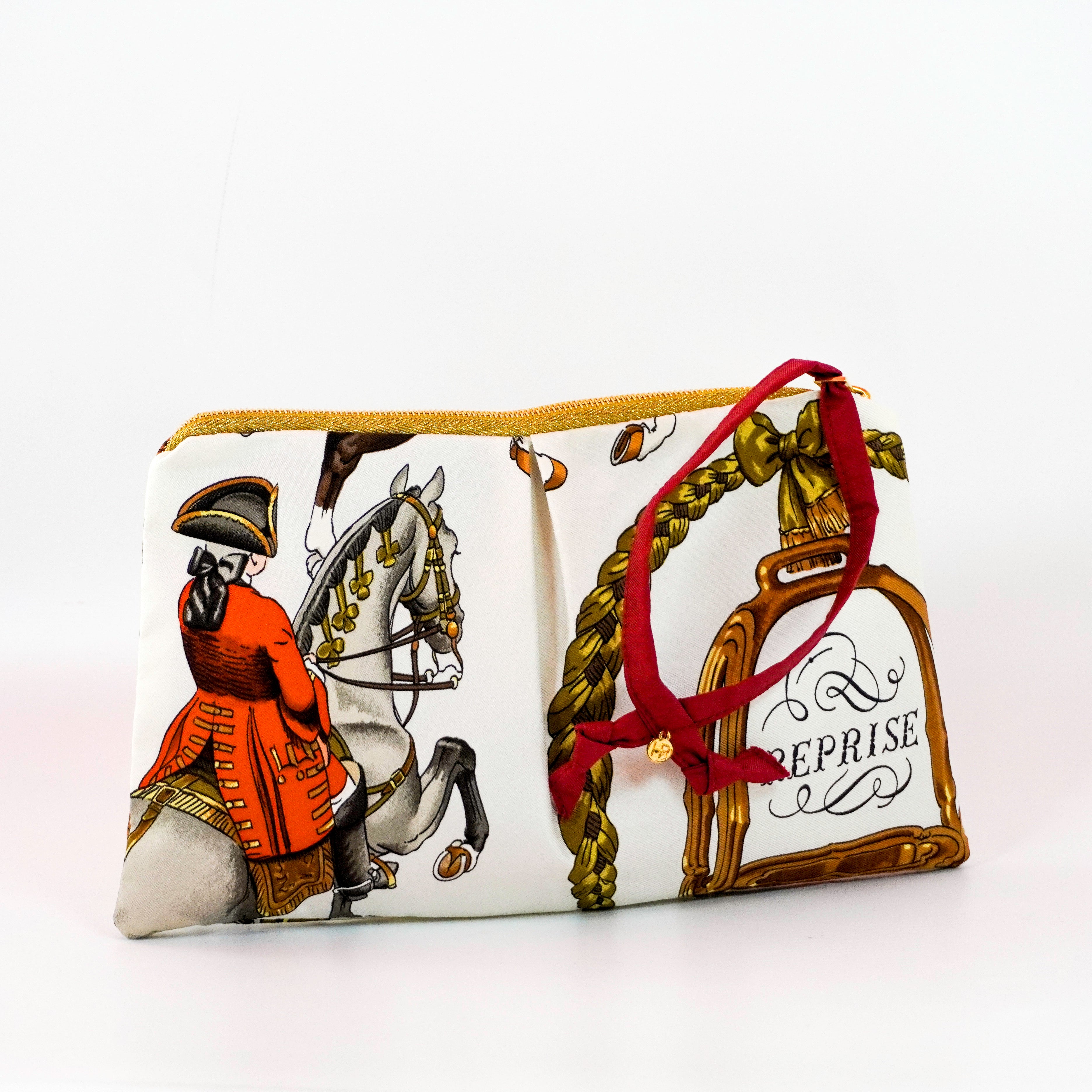 "Reprise" Scarf Bag (Upcycled from Hermes Scarf) Party Clutch Hampton Road Designs