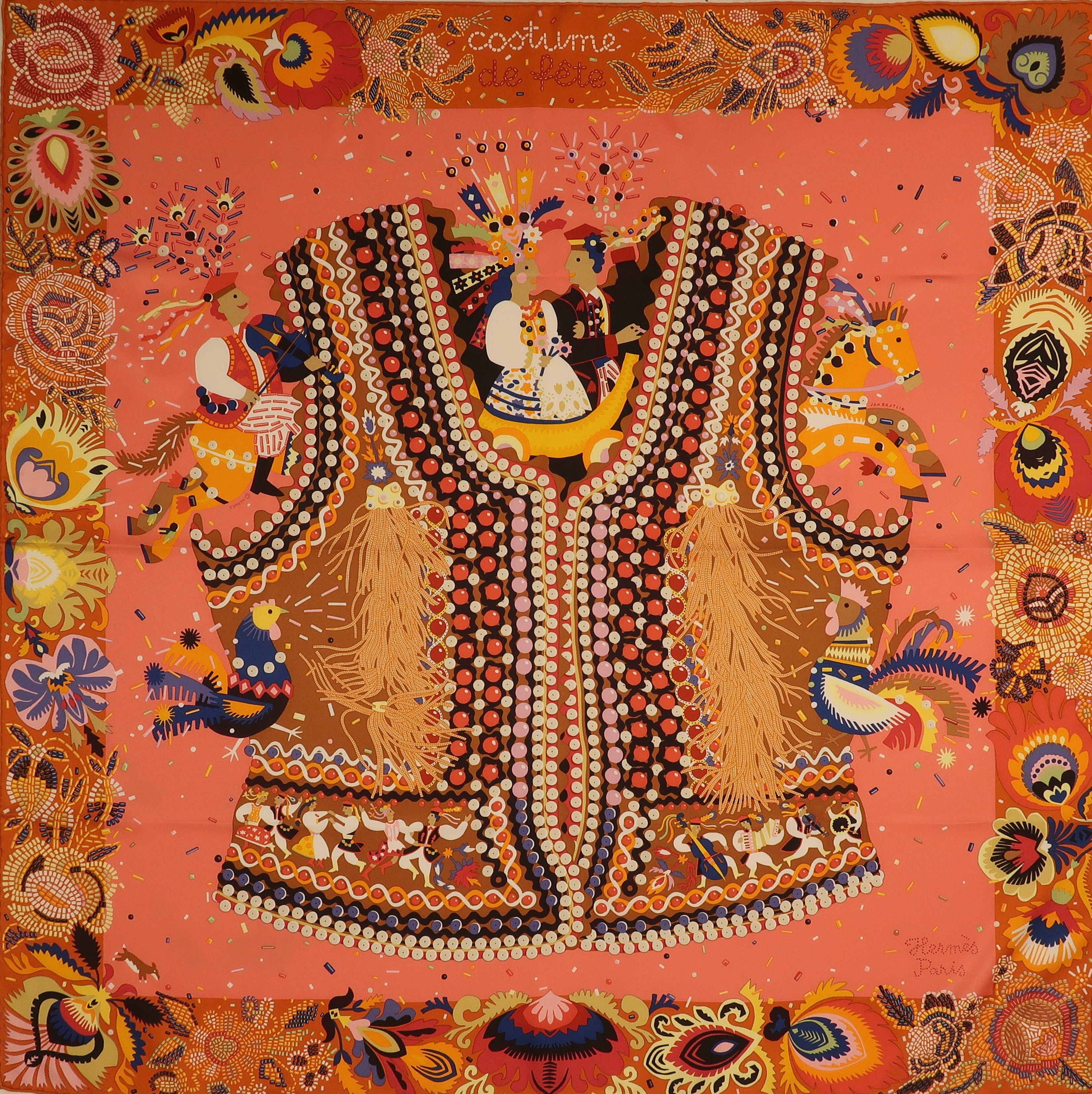 Mission Belle Bag - Costume de Fete (upcycled from Hermes Scarf) Mission Belle Heirloom Hampton Road Designs