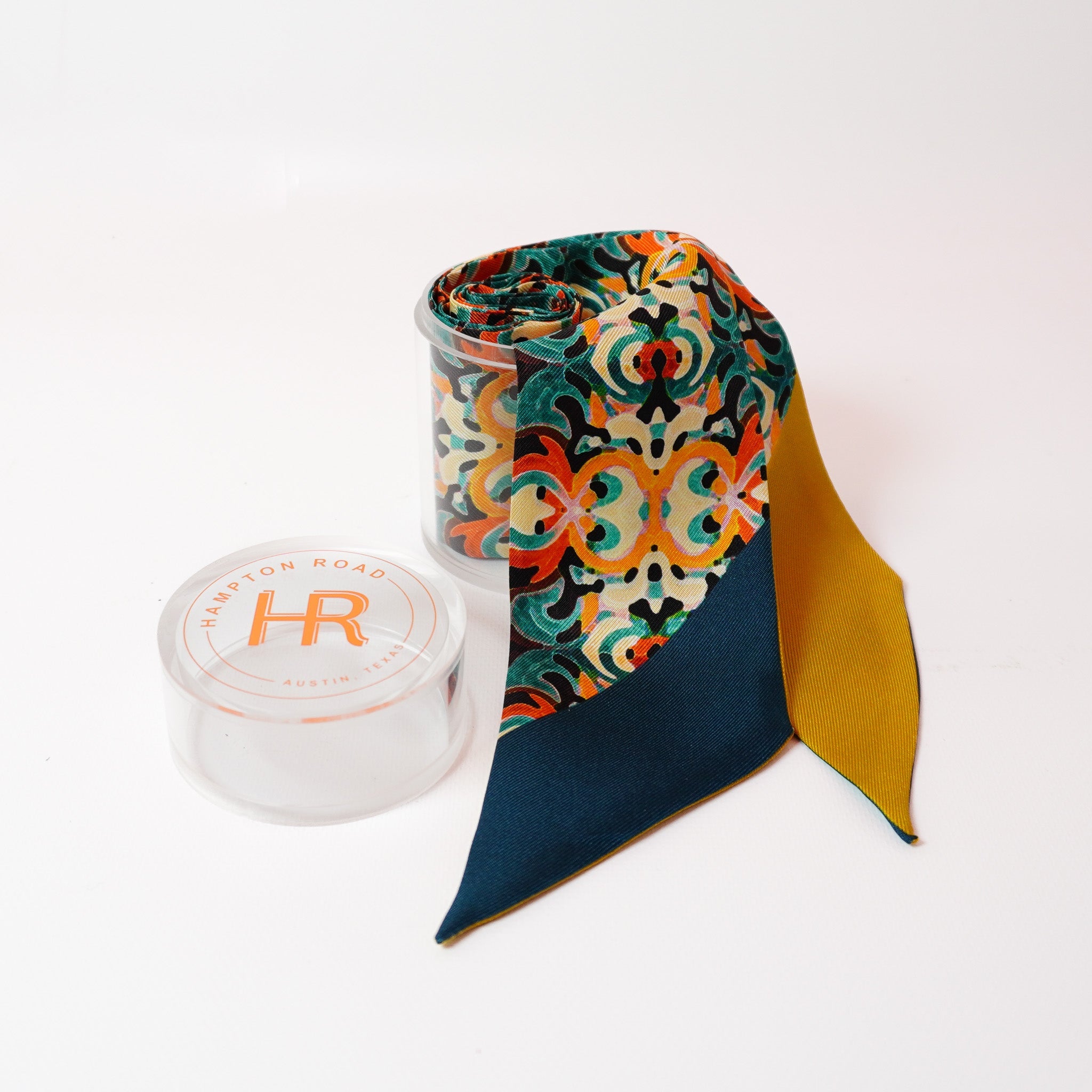 Kaleidoscope (Teal) Twillionaire & Scarf Ring Twillionaire Hampton Road Designs