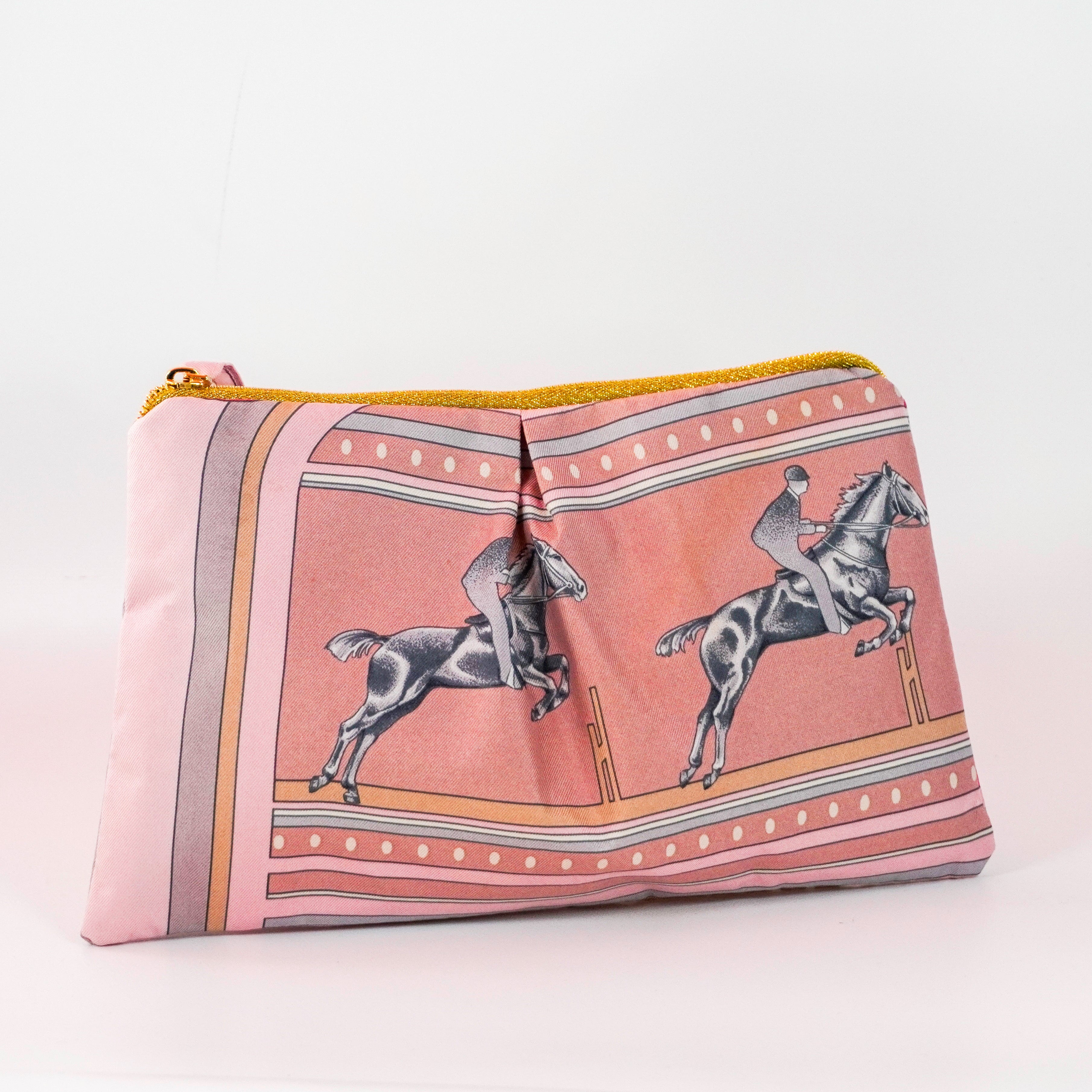 "Le Quencel" Scarf Bag (Upcycled from Hermes Scarf) Party Clutch Hampton Road Designs
