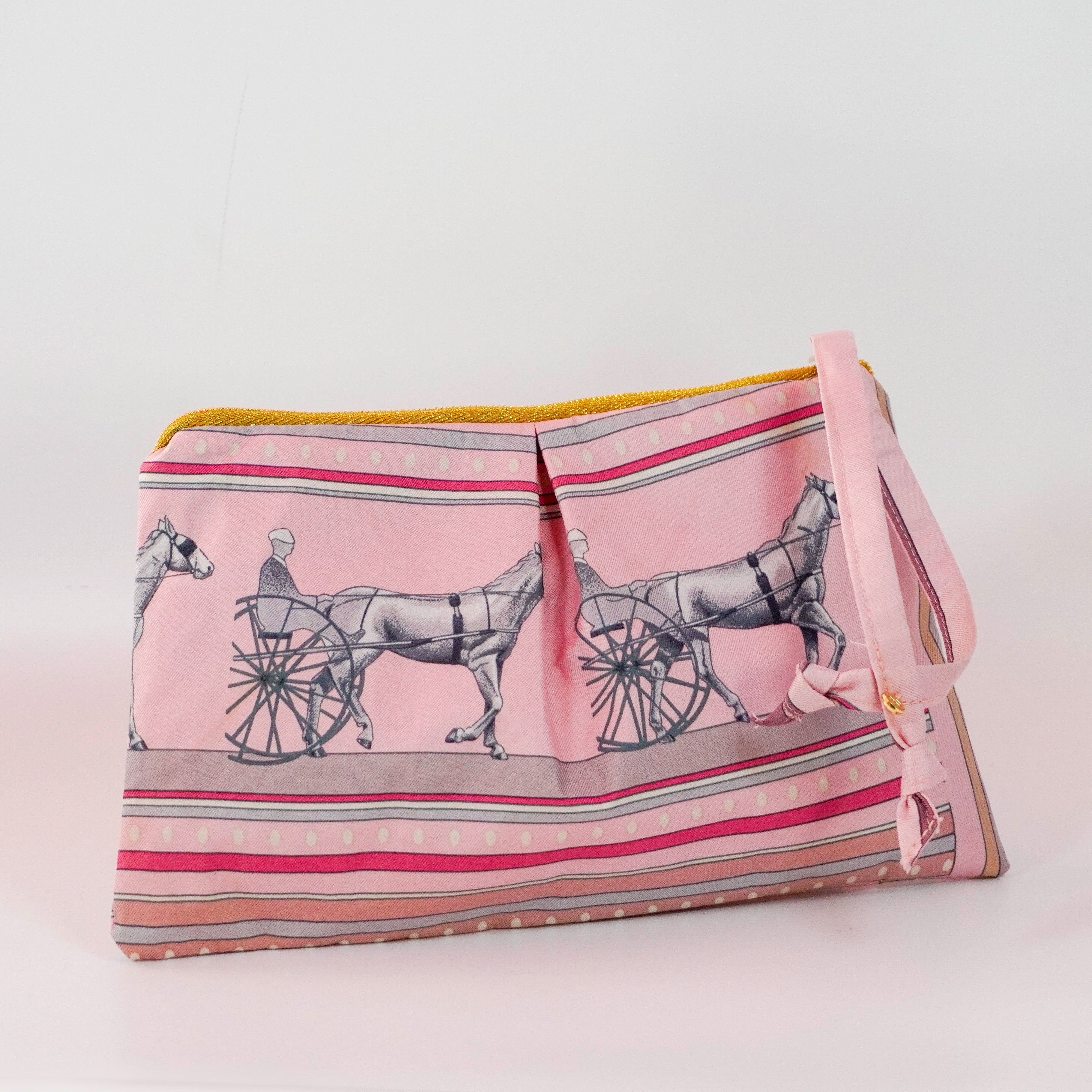 "Le Quencel" Scarf Bag (Upcycled from Hermes Scarf) Party Clutch Hampton Road Designs