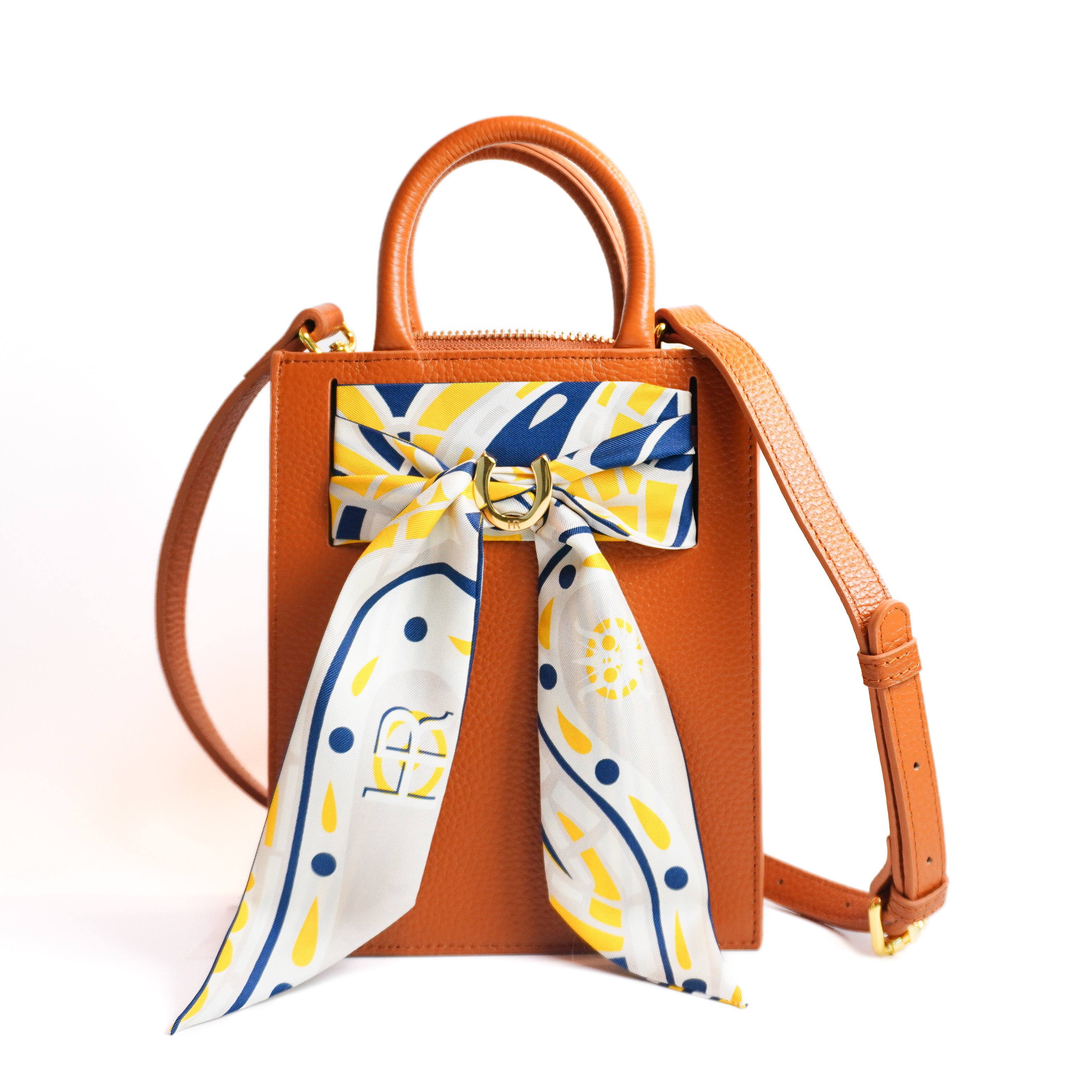 Leather Mini Calista + Paisley (Maize) Twillionaire (WS) (WS) Leather Mini Calista WS Hampton Road Designs Camel