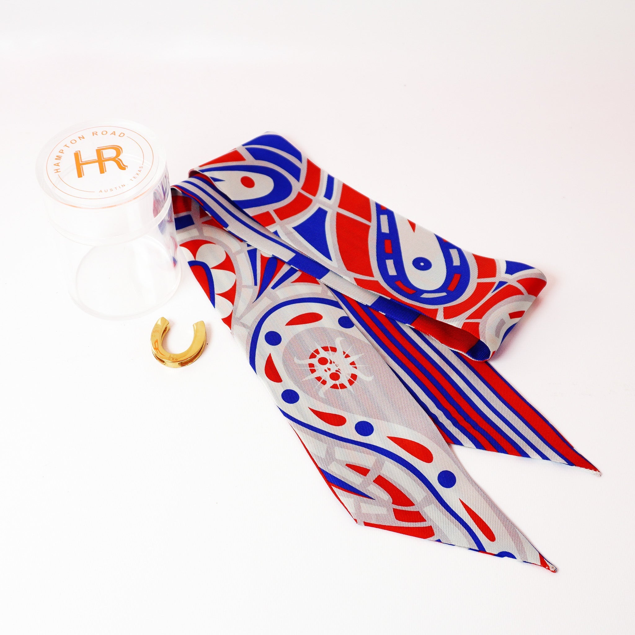 Paisley (French Blue) Twillionaire & Scarf Ring Twillionaire Hampton Road Designs
