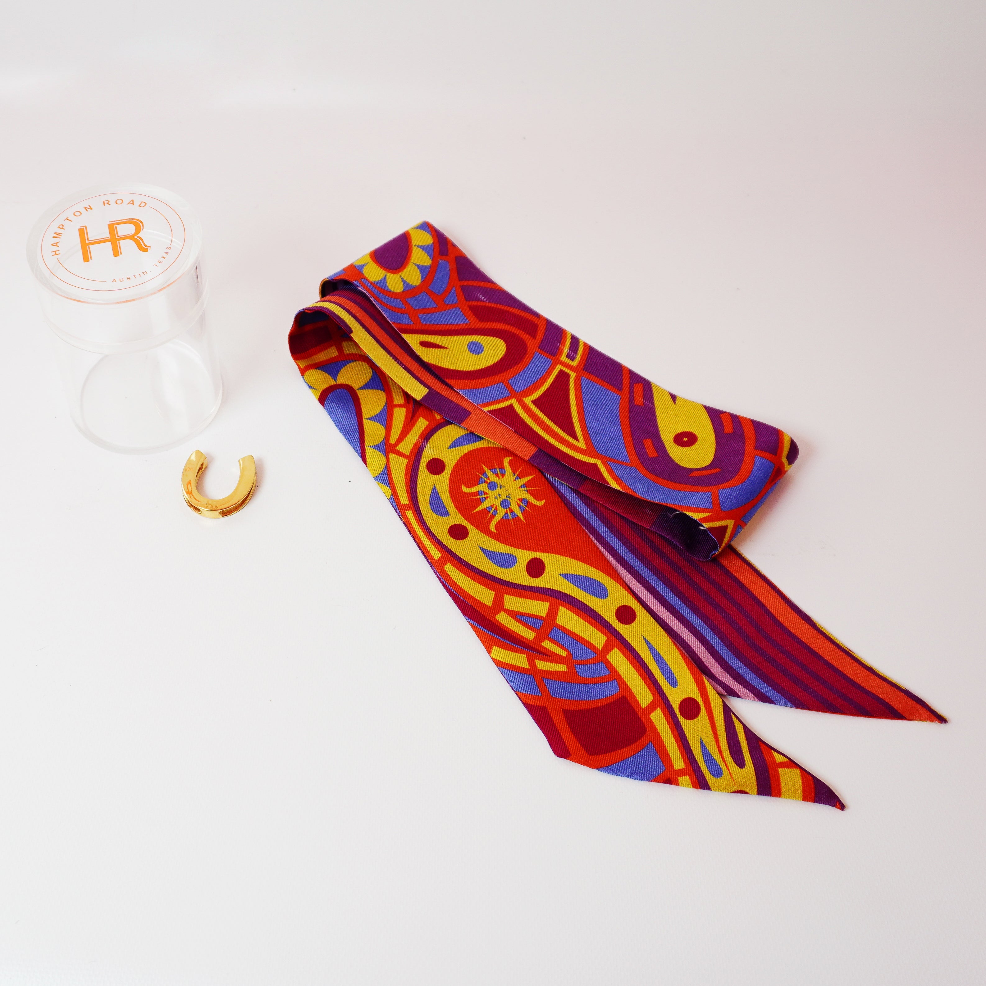 Paisley (Orange) Twillionaire & Scarf Ring Twillionaire Hampton Road Designs