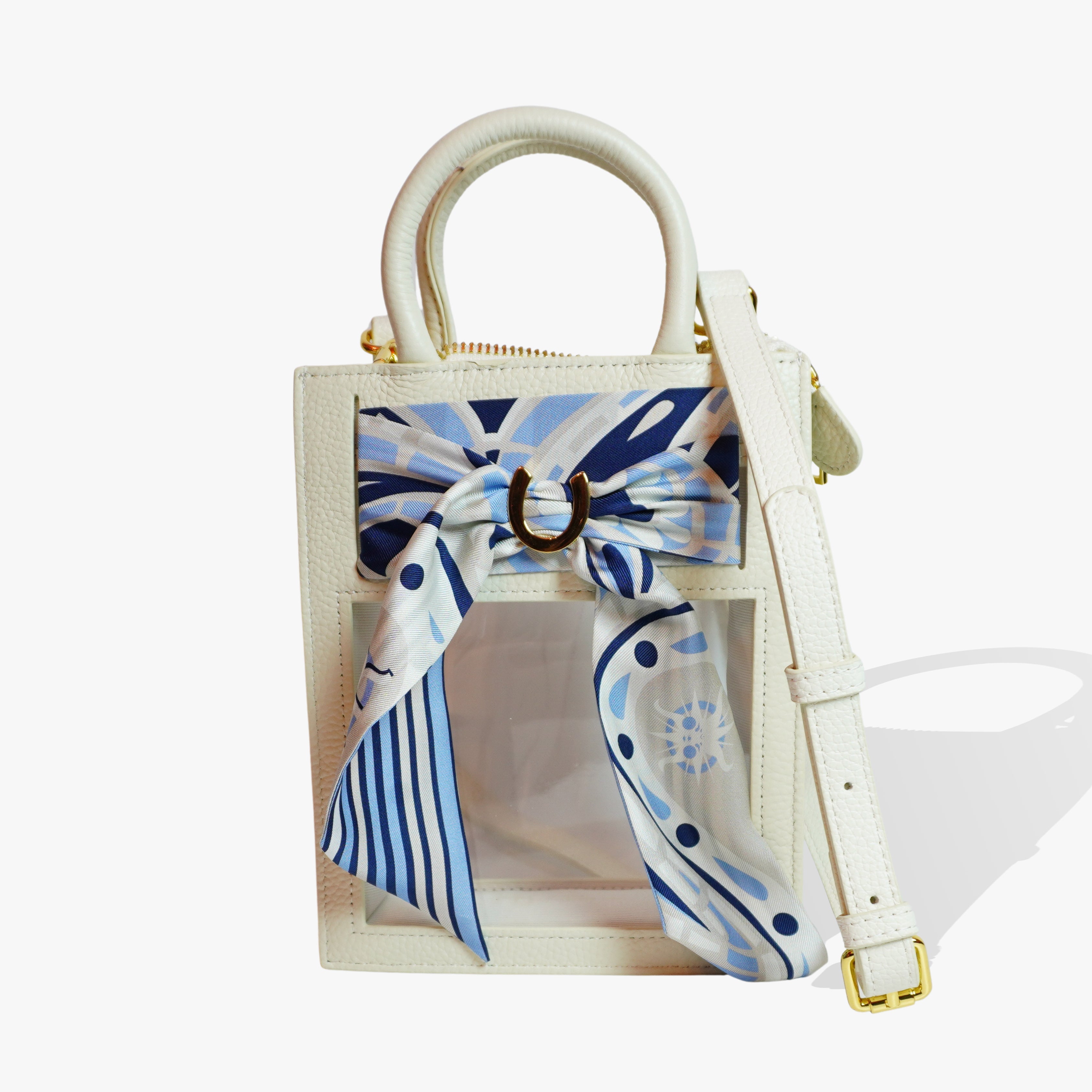 Mini Calista Clear + Paisley (Powder Blue) Twillionaire Mini Calista Clear Hampton Road Designs Oyster