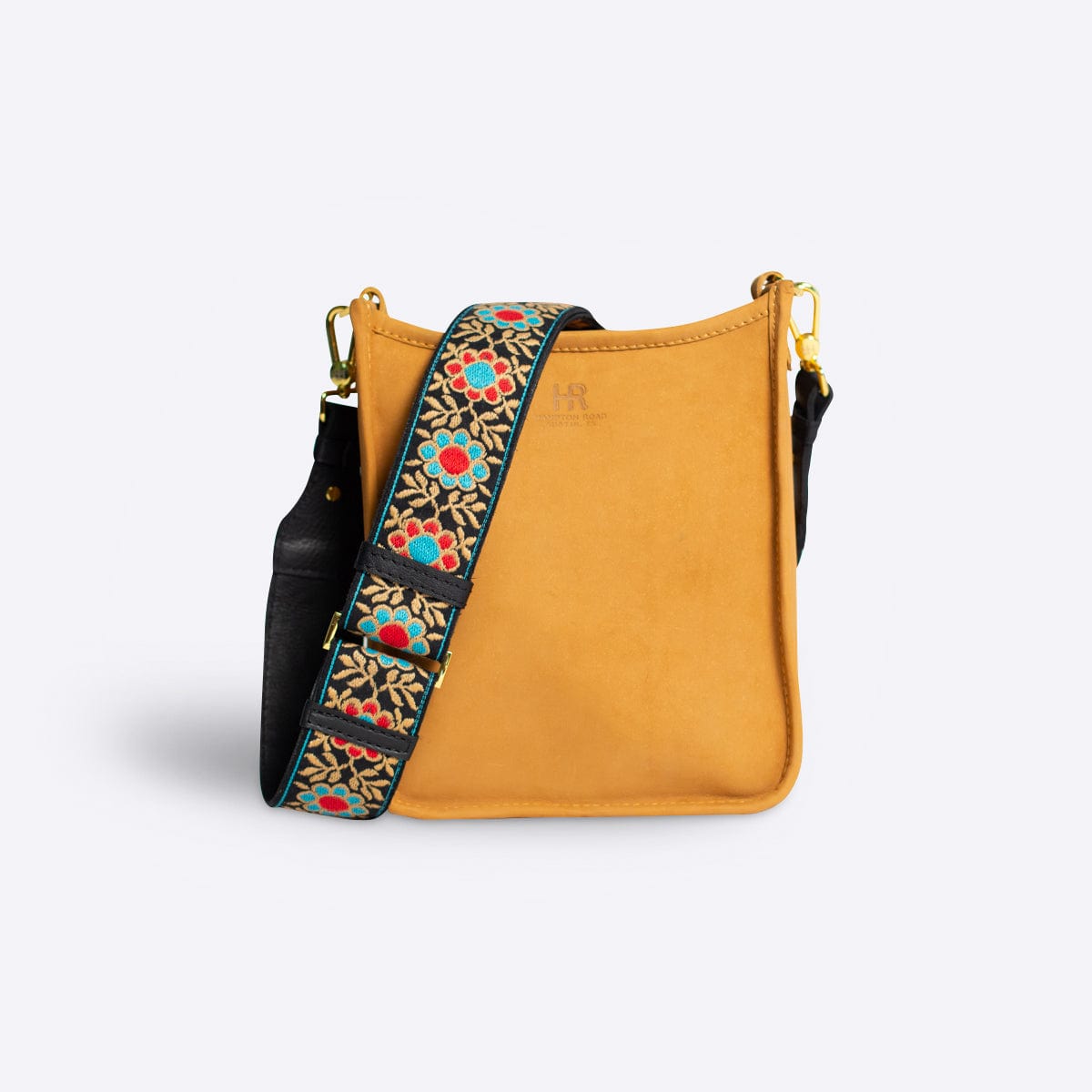 Leather cross body bag with guitar strap Clearance