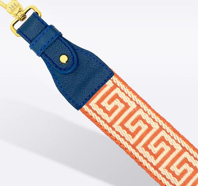 Orange Greek Shoulder Bag Strap Shoulder Strap Hampton Road Designs Oxford Blue  
