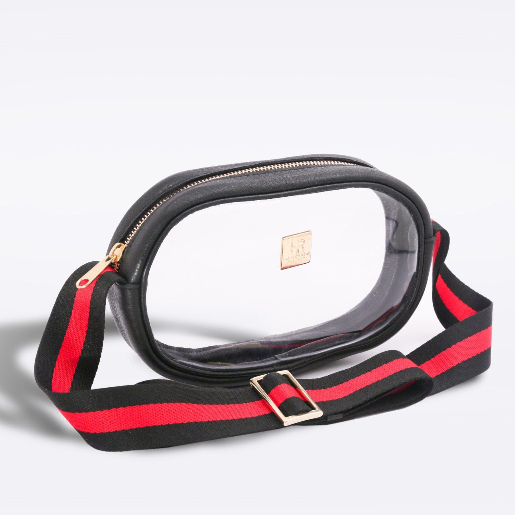 Black & Red Striped Clear Vinyl Bag – Hampton Road Designs