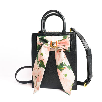 Leather Mini Calista + Azaleas Twilly Mini Calista Leather Hampton Road Designs Black  