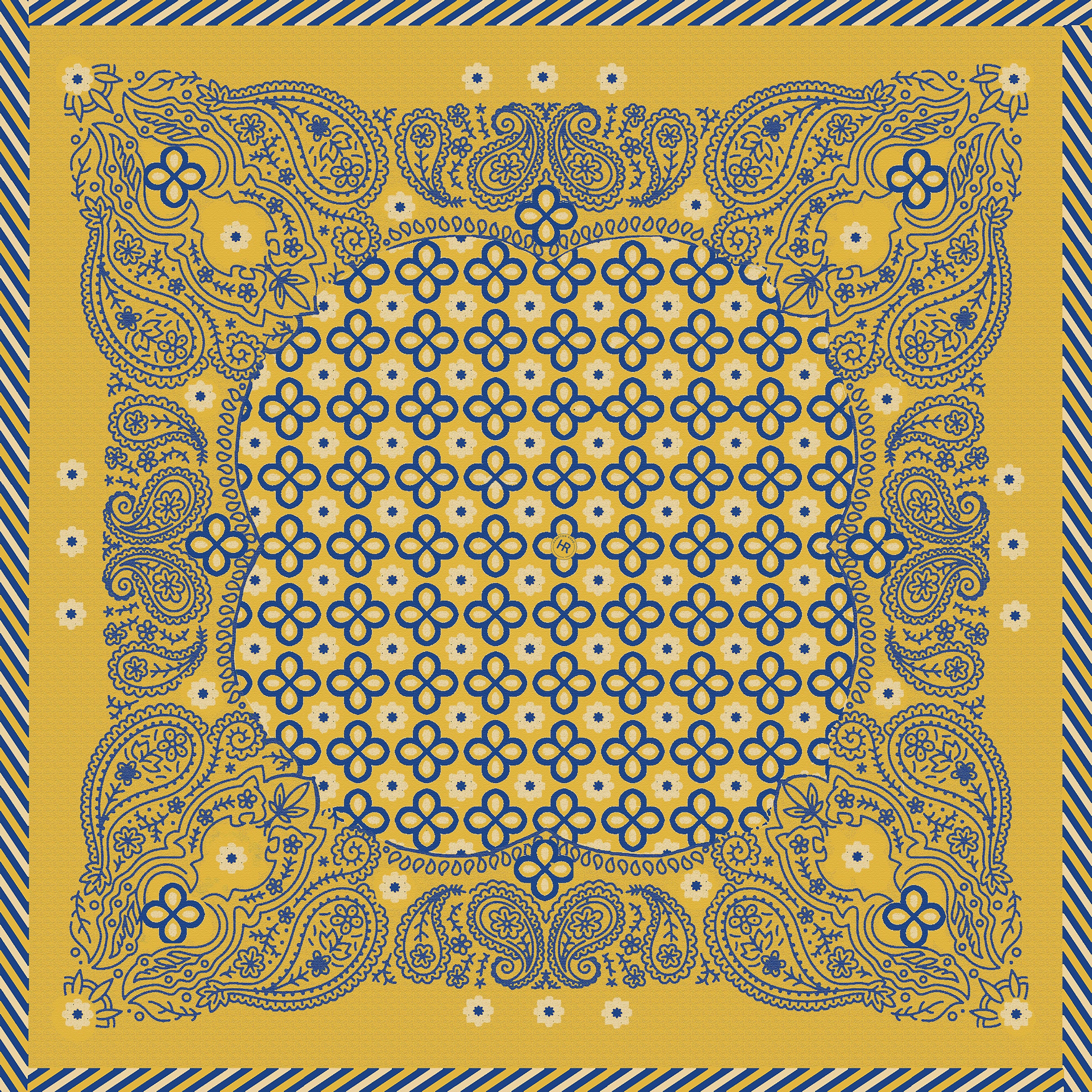 Azulejos (Yellow) Bandana Hampton Road Designs