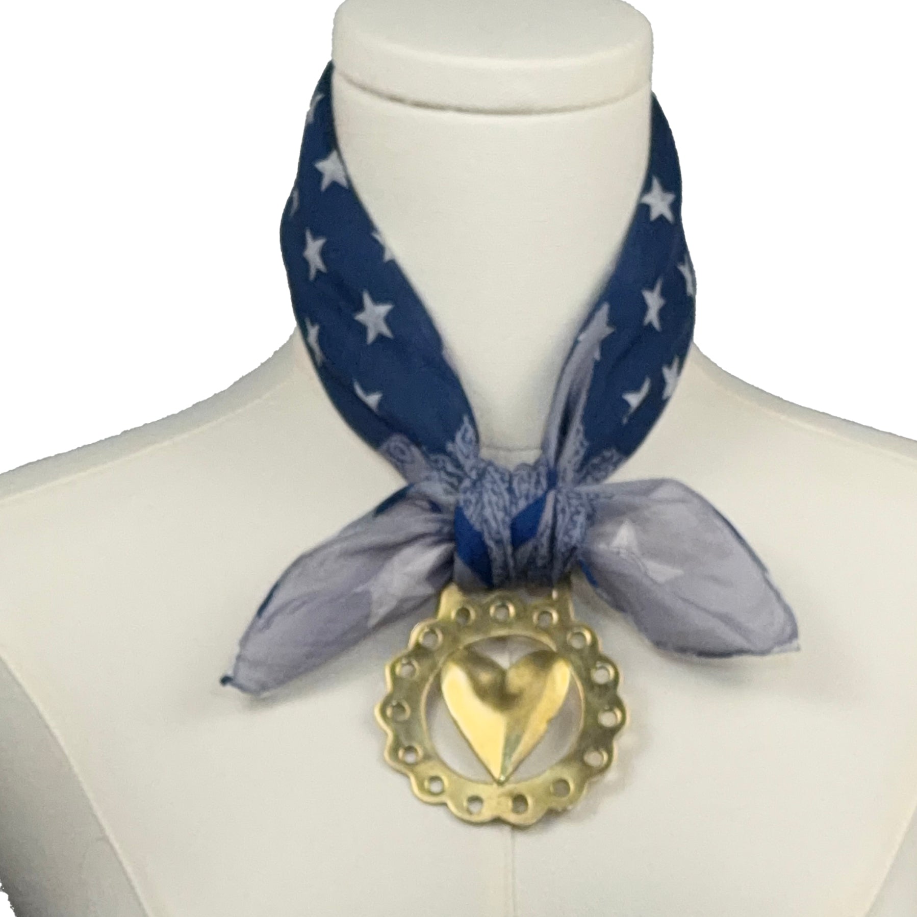 Heart Shaped Brass Medallion