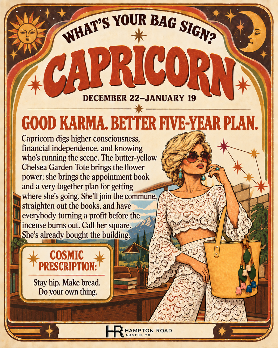 Capricorn vintage zodiac graphic