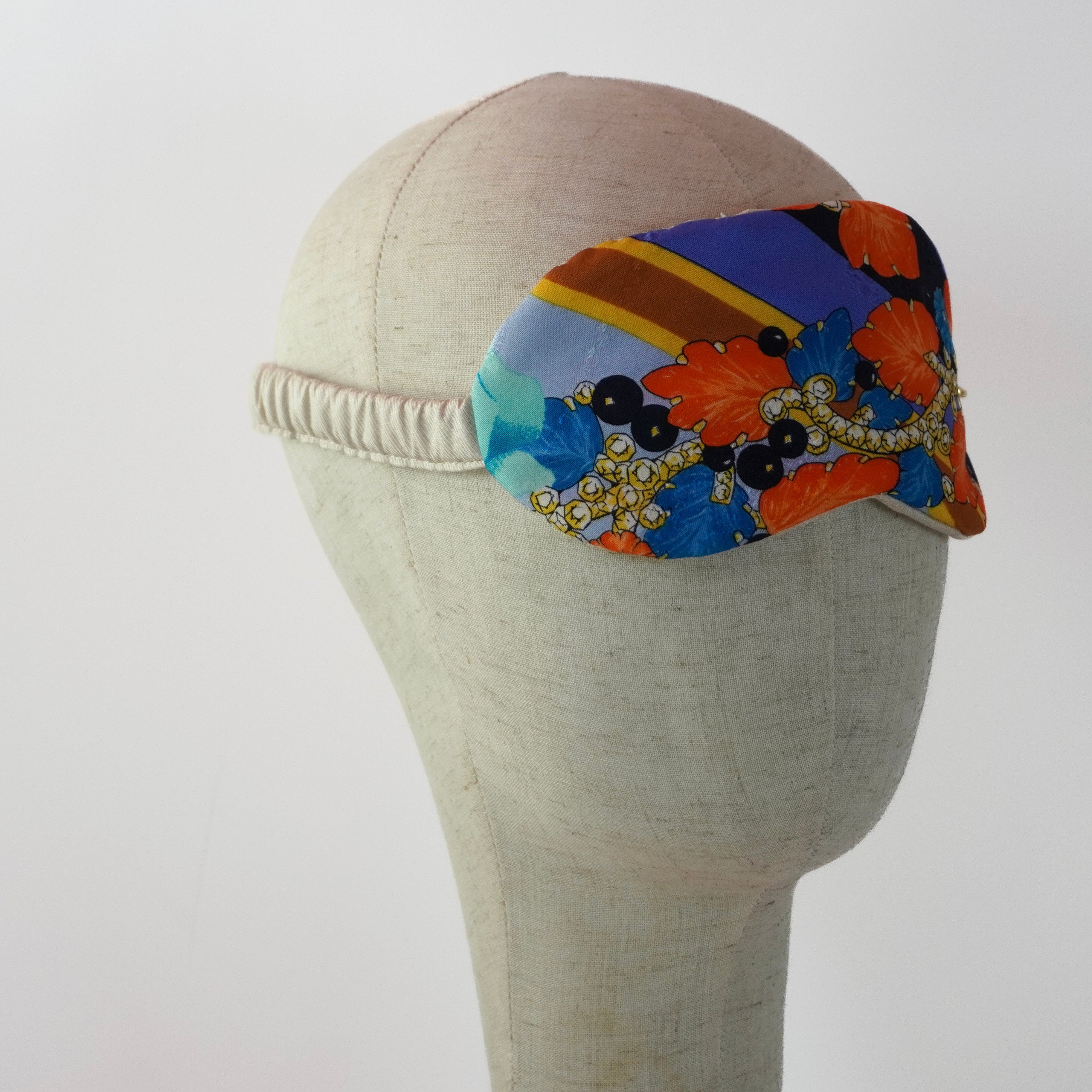 "Sweet Dreams" Sleep Mask (Upcycled from Cartier Scarf) Hampton Road Designs