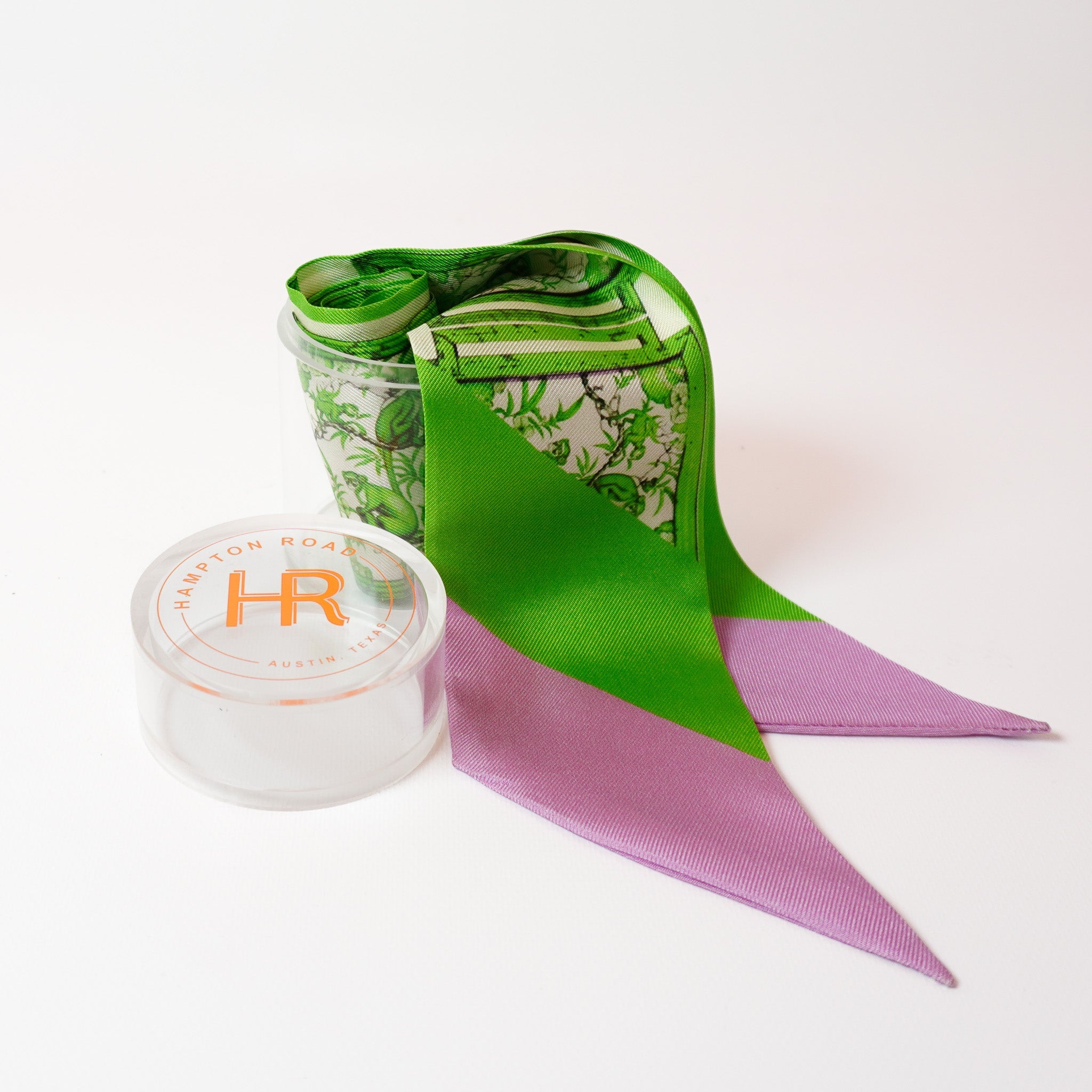 Chinoiserie Monkeys (Green) Twillionaire & Scarf Ring Twillionaire Hampton Road Designs