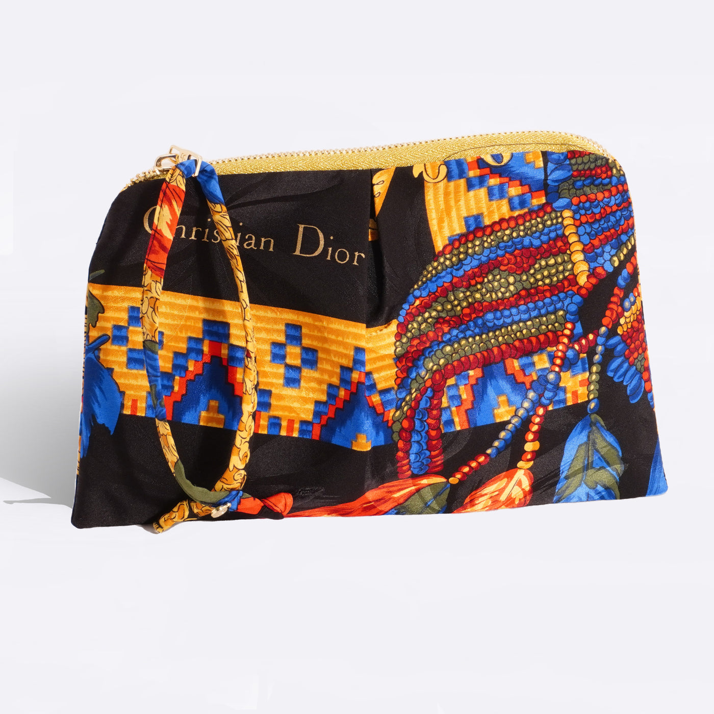 "Comanche" Scarf Bag (Upcycled from Christian Dior Scarf) Party Clutch Hampton Road Designs   