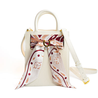 Leather Mini Calista + Crimson Paisley Twilly Mini Calista Leather Hampton Road Designs Oyster  