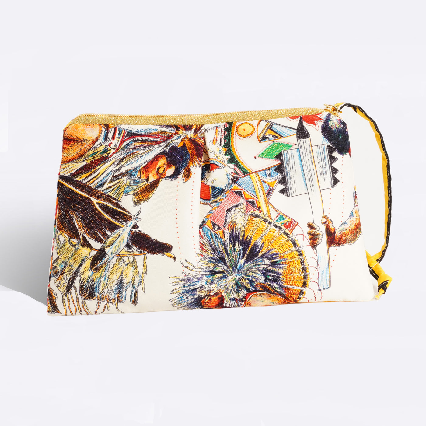 "Des Indiens" Scarf Bag (Upcycled from Hermes Scarf) Party Clutch Hampton Road Designs   