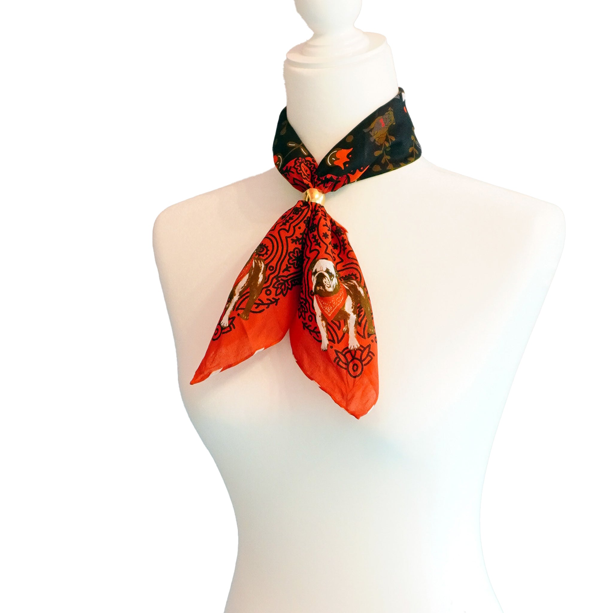 Bulldog in a Bandana Bandana Hampton Road Designs