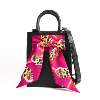 Leather Mini Calista + Fuscia Easy Tiger Twilly Mini Calista Leather Hampton Road Designs Black  