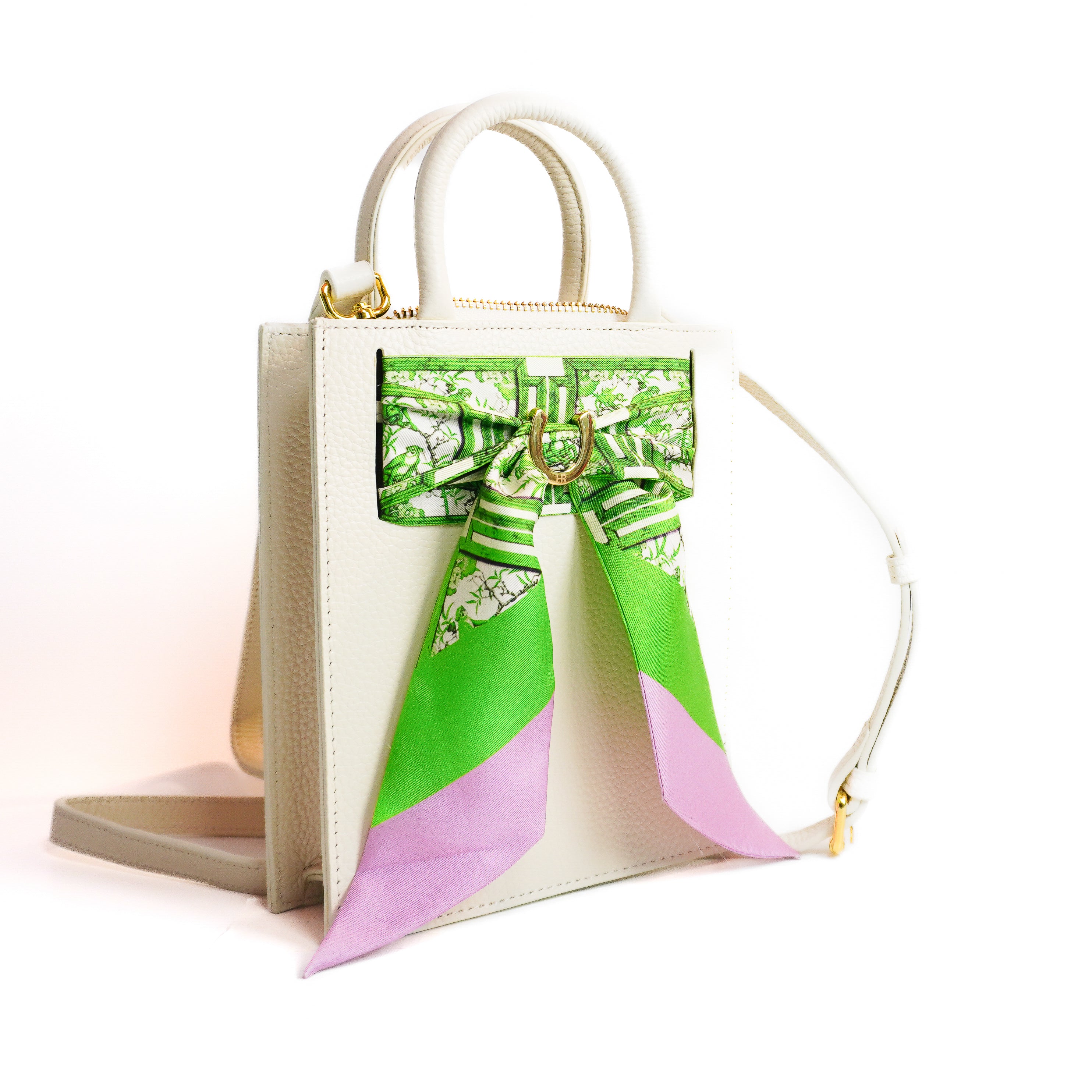 Leather Mini Calista + Chinoiserie Monkeys (Green) Twillionaire (WS) (WS) Leather Mini Calista WS Hampton Road Designs